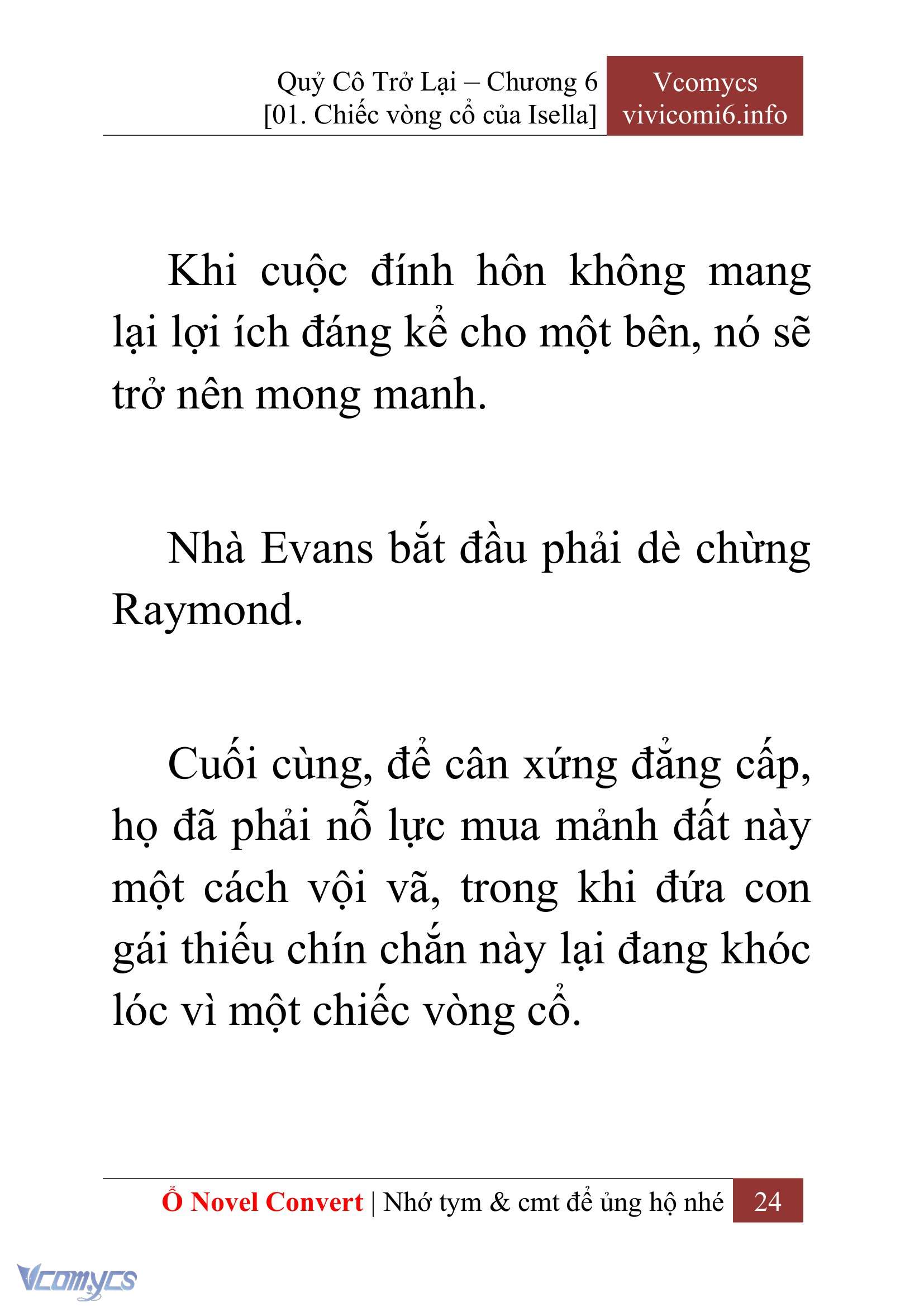 [Novel] Quý Cô Trở Lại Chap 6 - Trang 2