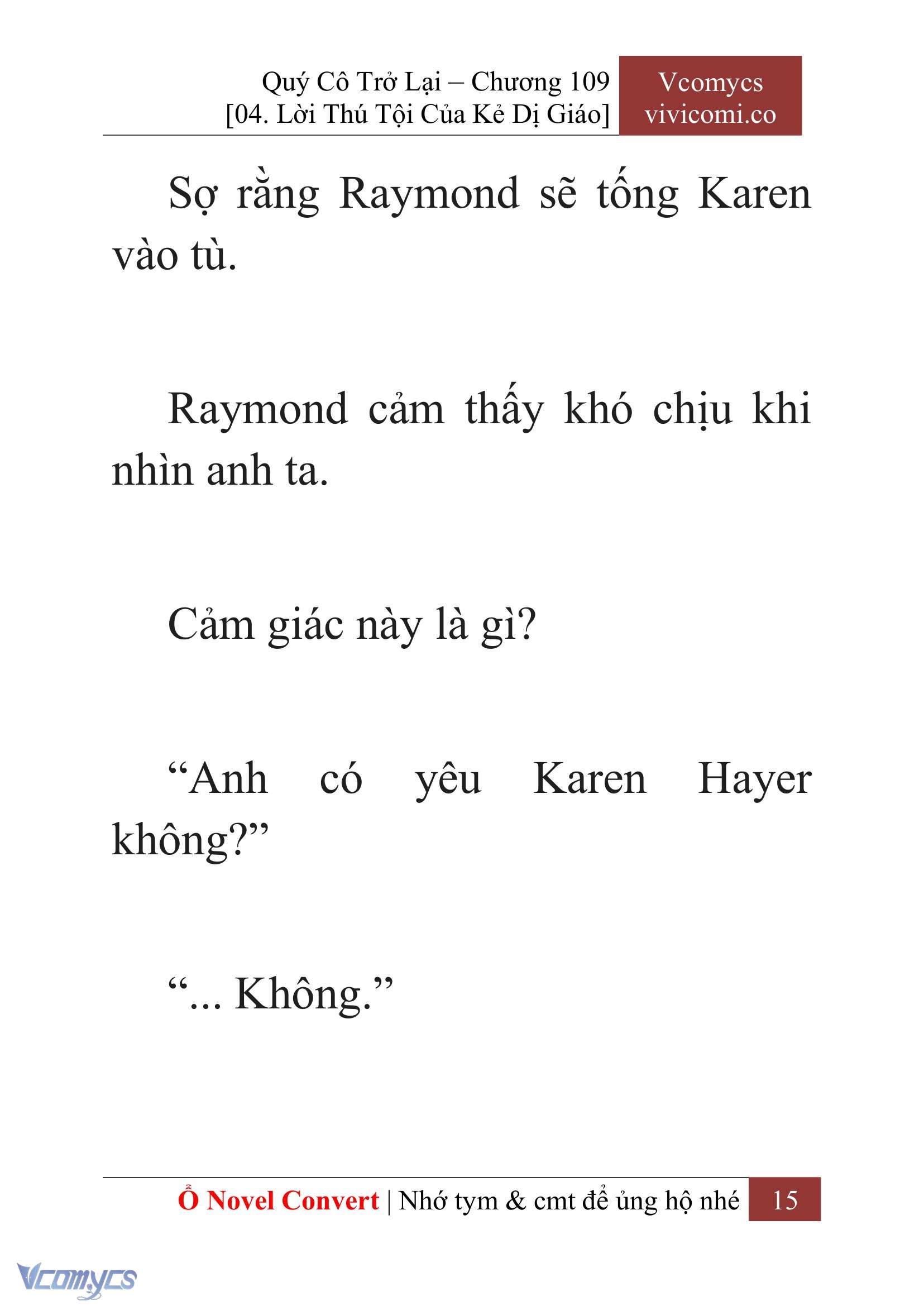 [Novel] Quý Cô Trở Lại Chap 109 - Trang 2