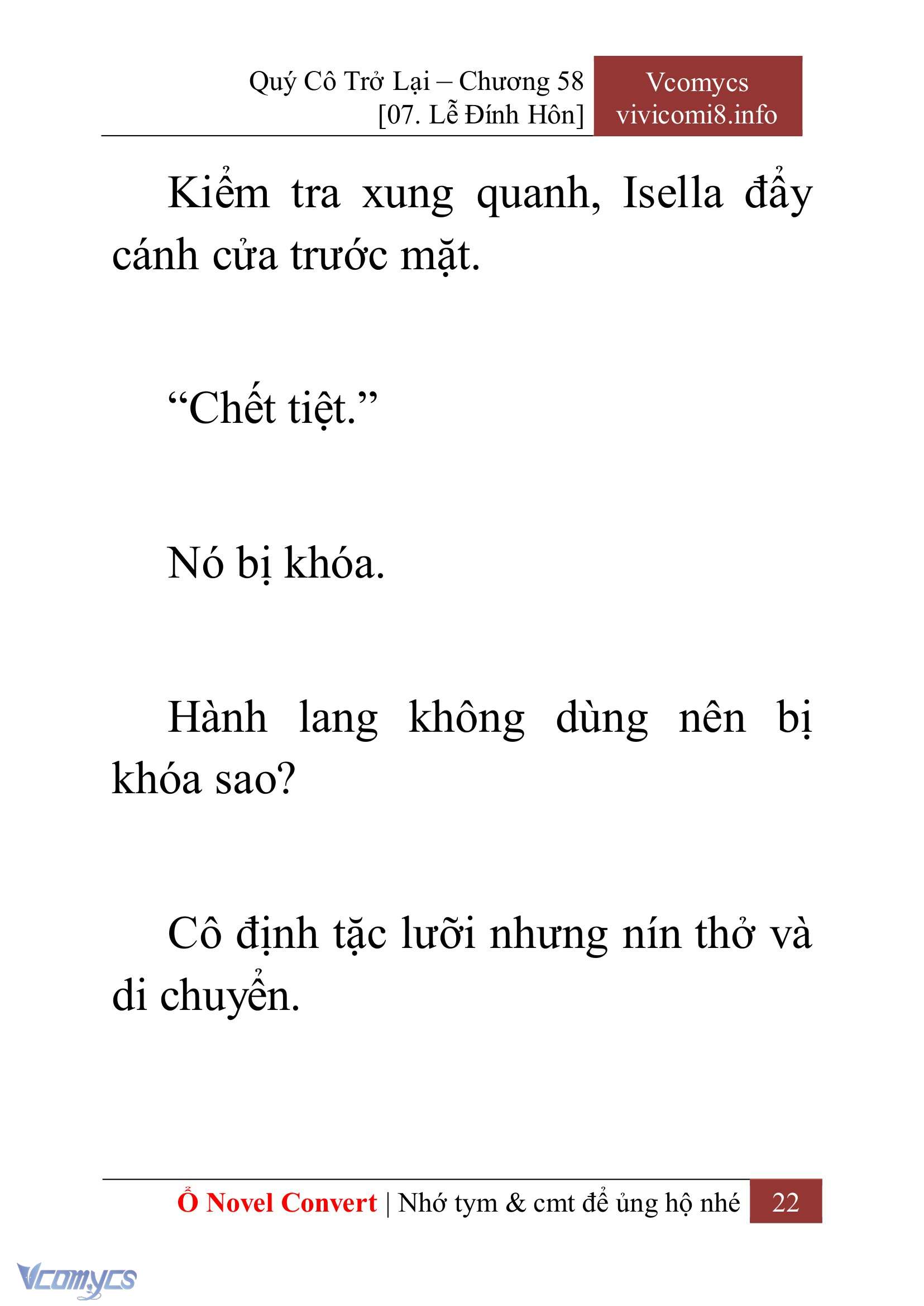 [Novel] Quý Cô Trở Lại Chap 58 - Trang 2
