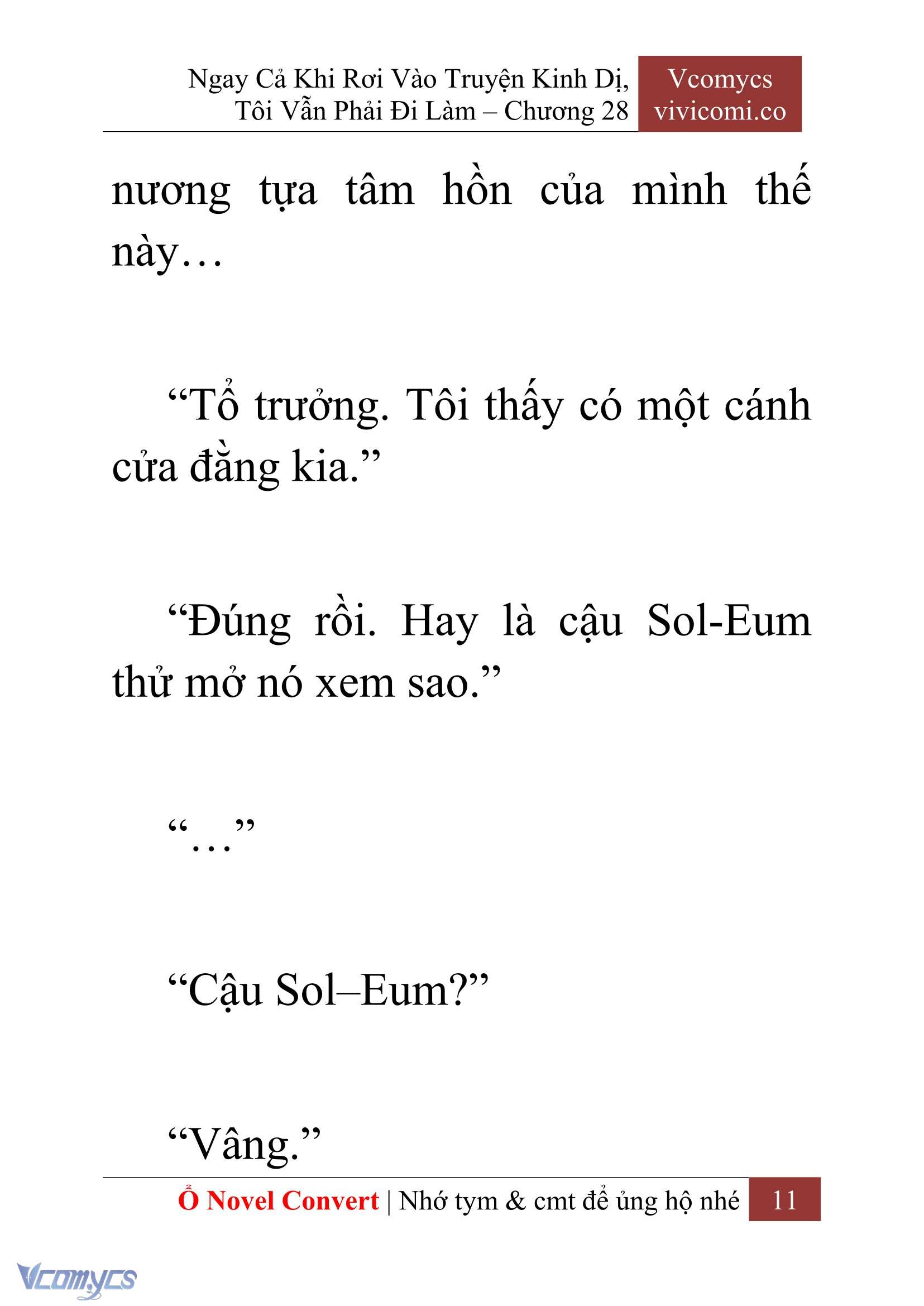 [Novel] Ngay Cả Khi Rơi Vào Truyện Kinh Dị, Tôi Vẫn Phải Đi Làm Chap 28 - Trang 2