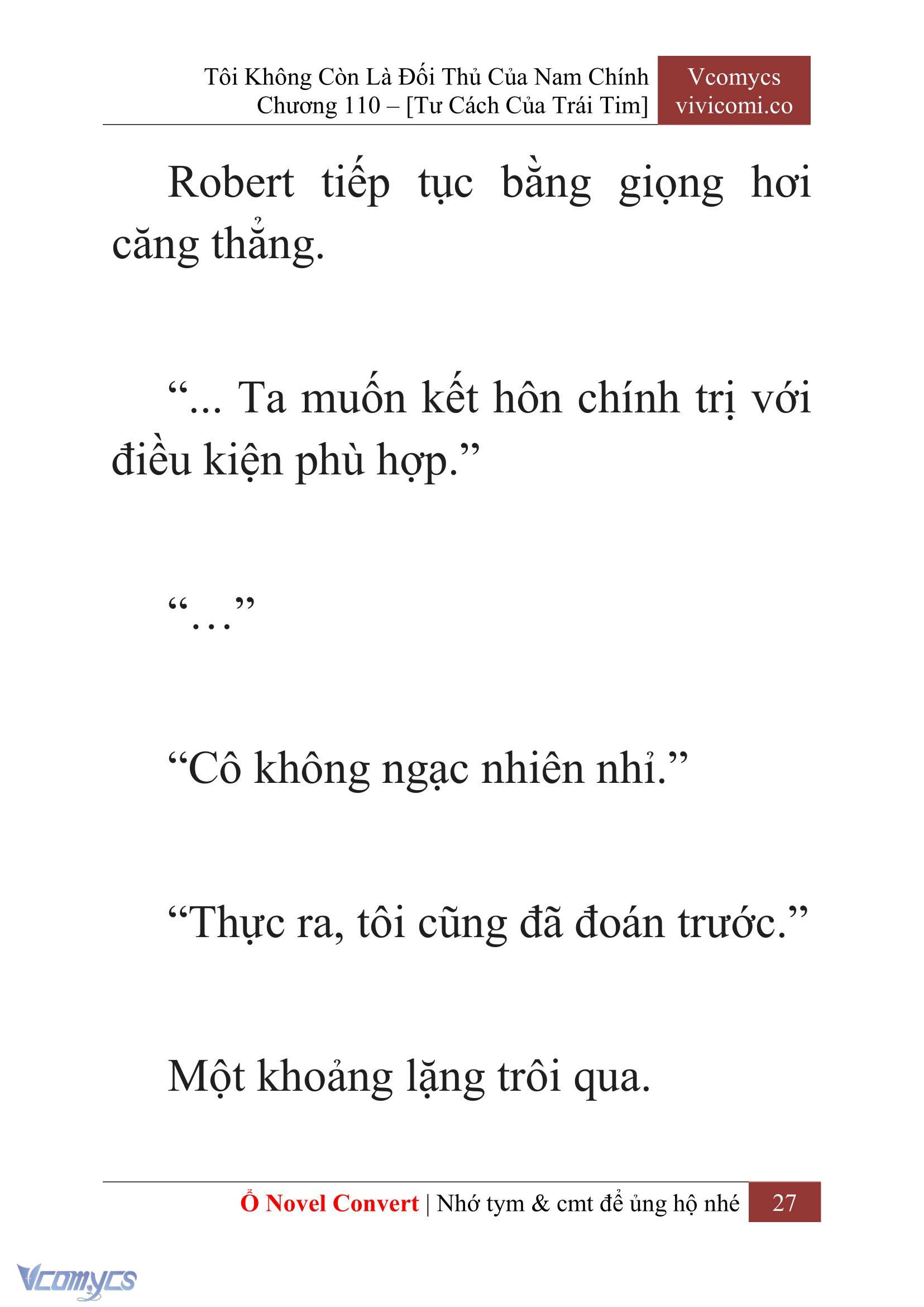 [Novel] Tôi Không Còn Là Đối Thủ Của Nam Chính Chap 110 - Trang 2