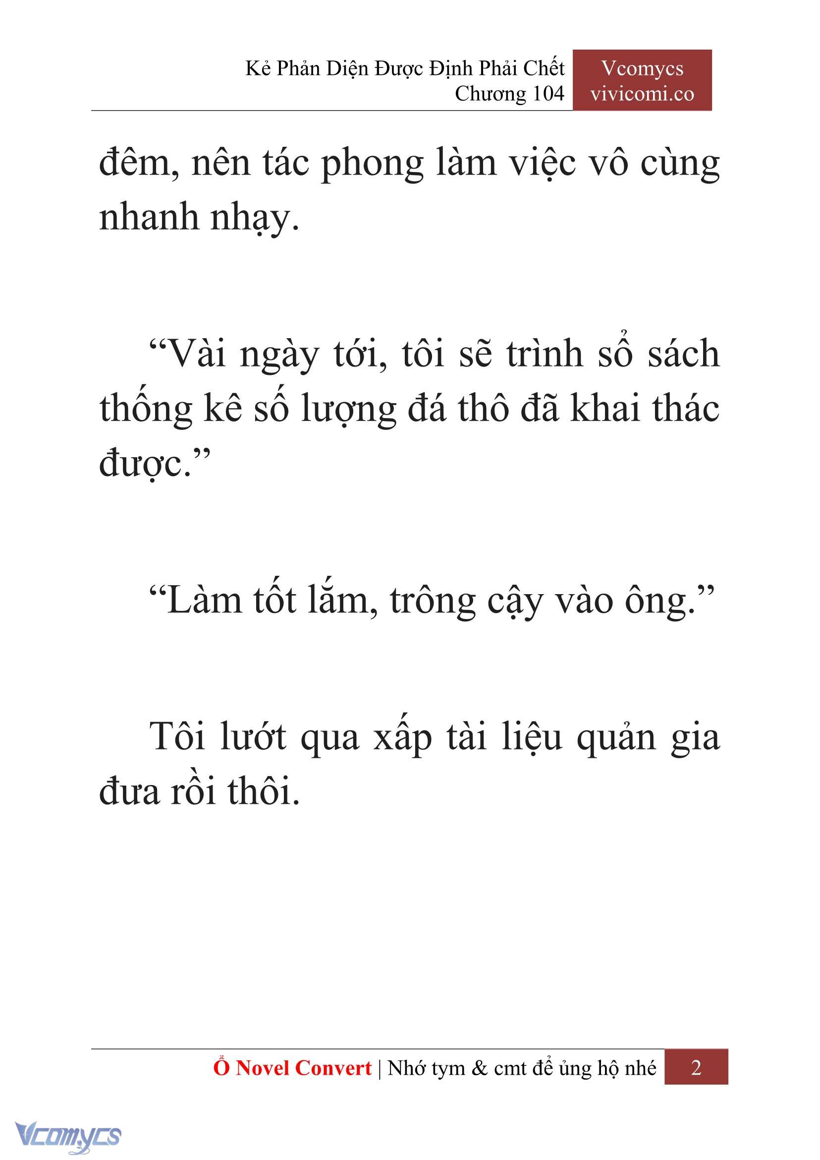 [Novel] Kẻ Phản Diện Được Định Phải Chết Chap 104 - Trang 2