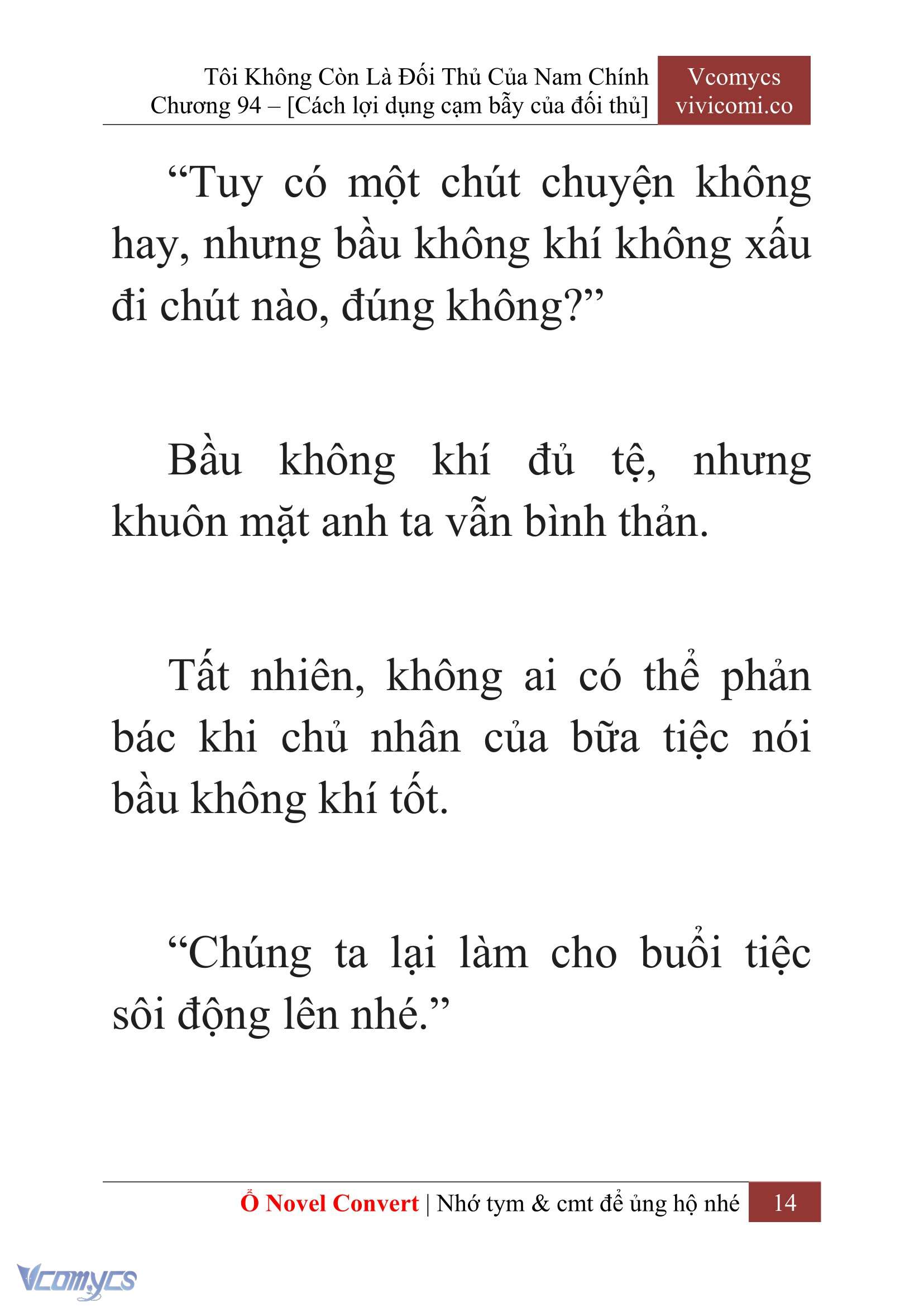 [Novel] Tôi Không Còn Là Đối Thủ Của Nam Chính Chap 94 - Trang 2