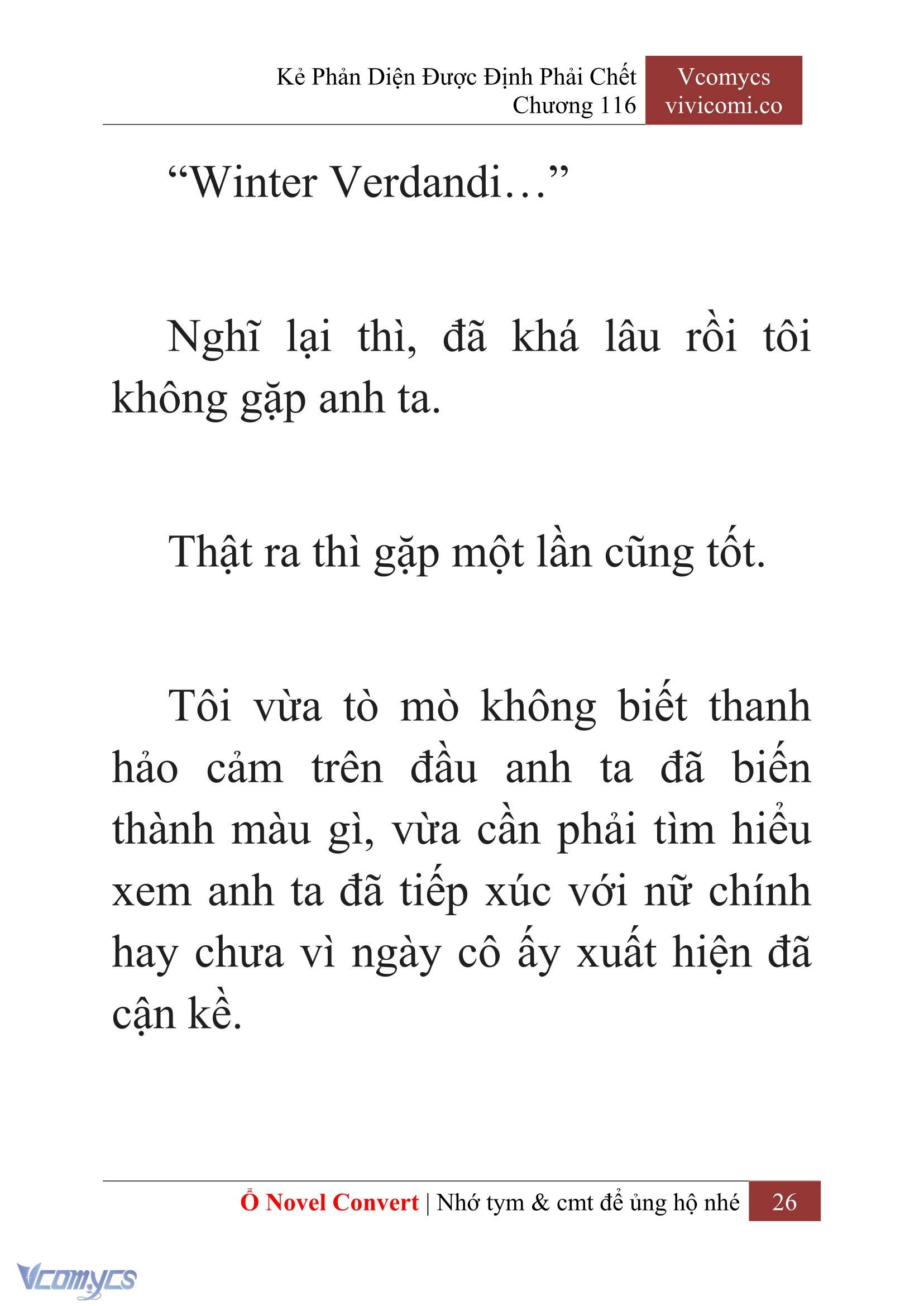 [Novel] Kẻ Phản Diện Được Định Phải Chết Chap 116 - Trang 2