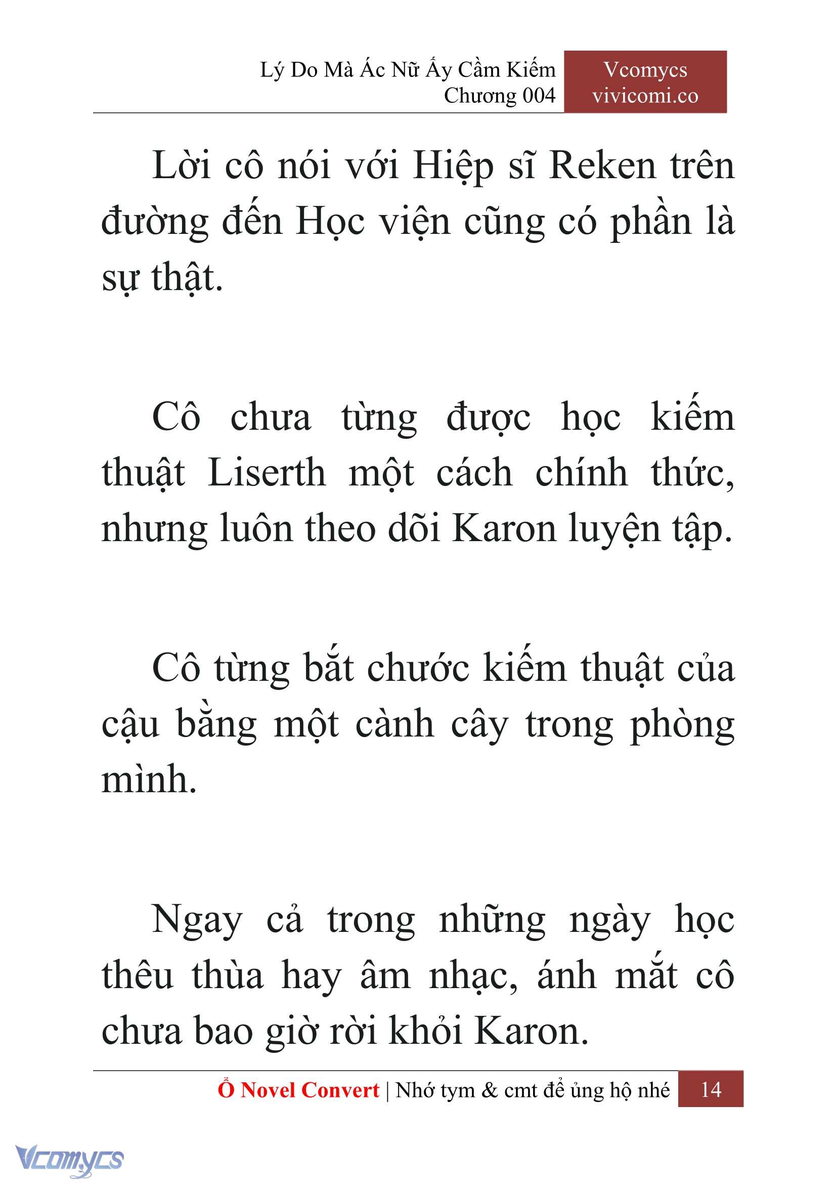 [Novel] Lý Do Mà Ác Nữ Ấy Cầm Kiếm Chap 4 - Next Chap 5