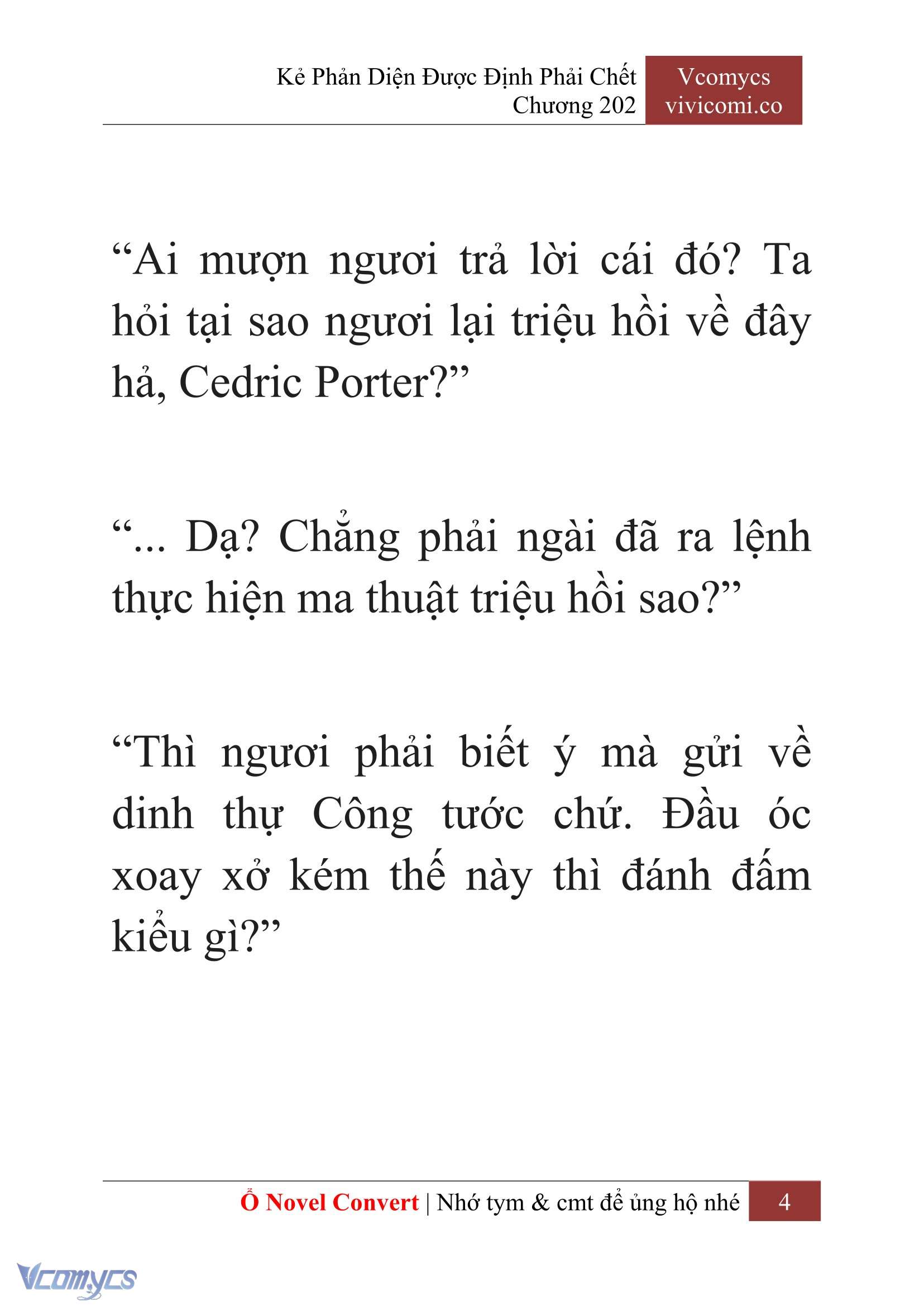 [Novel] Kẻ Phản Diện Được Định Phải Chết Chap 202 - Trang 2