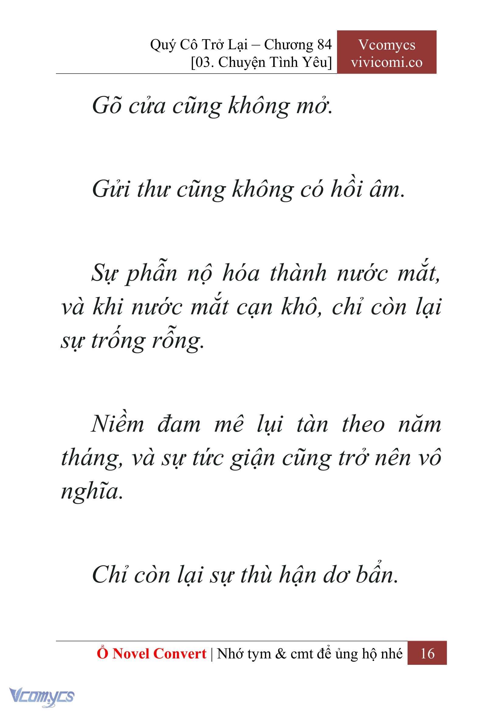 [Novel] Quý Cô Trở Lại Chap 84 - Trang 2