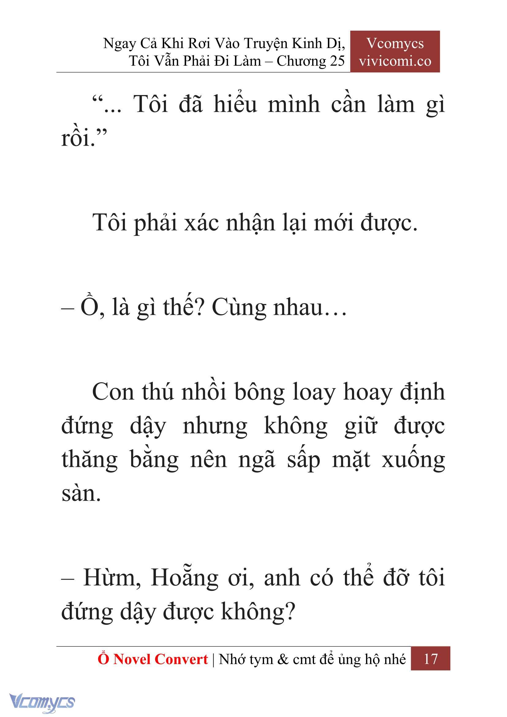 [Novel] Ngay Cả Khi Rơi Vào Truyện Kinh Dị, Tôi Vẫn Phải Đi Làm Chap 25 - Trang 2