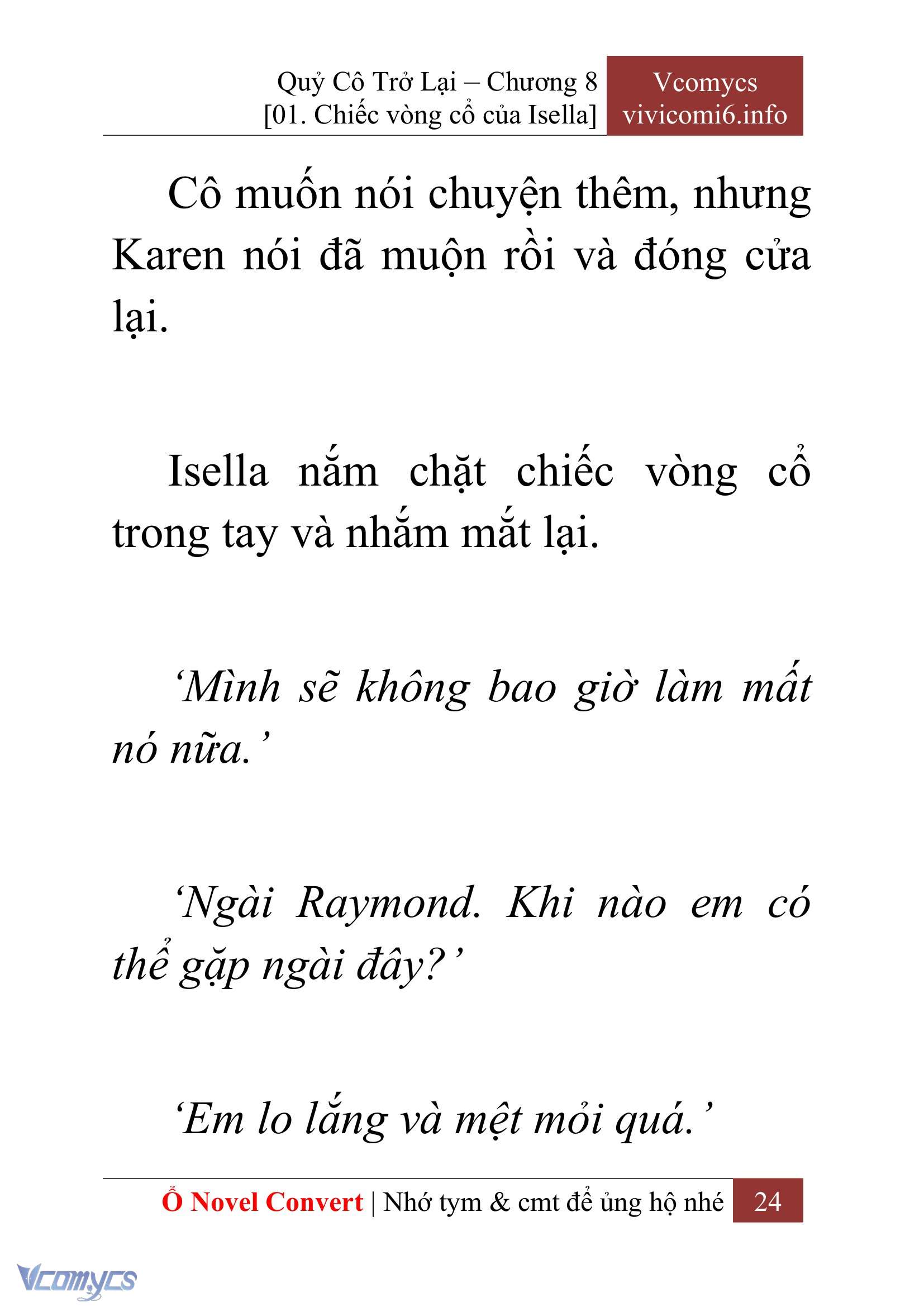 [Novel] Quý Cô Trở Lại Chap 8 - Trang 2