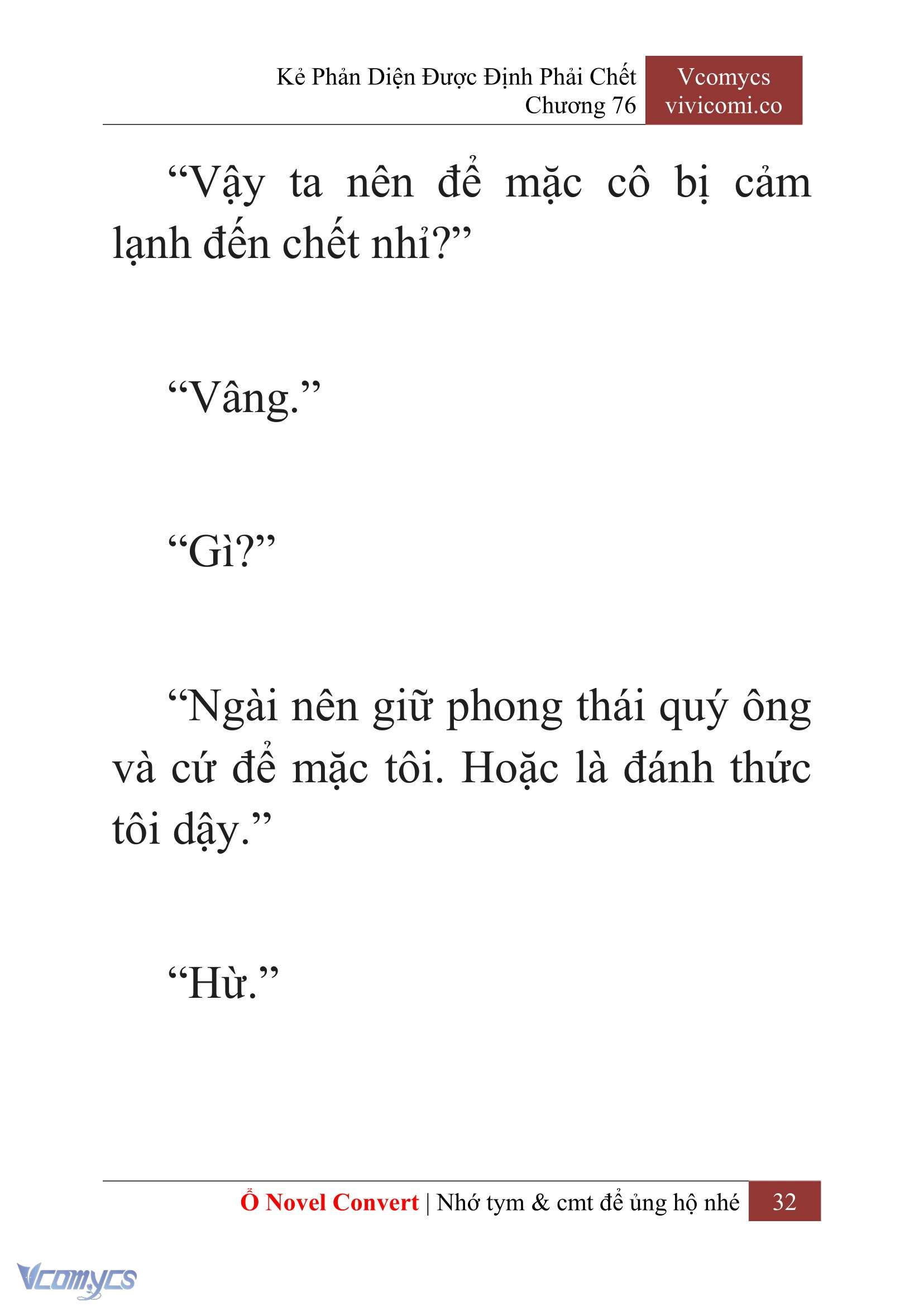 [Novel] Kẻ Phản Diện Được Định Phải Chết Chap 76 - Trang 2