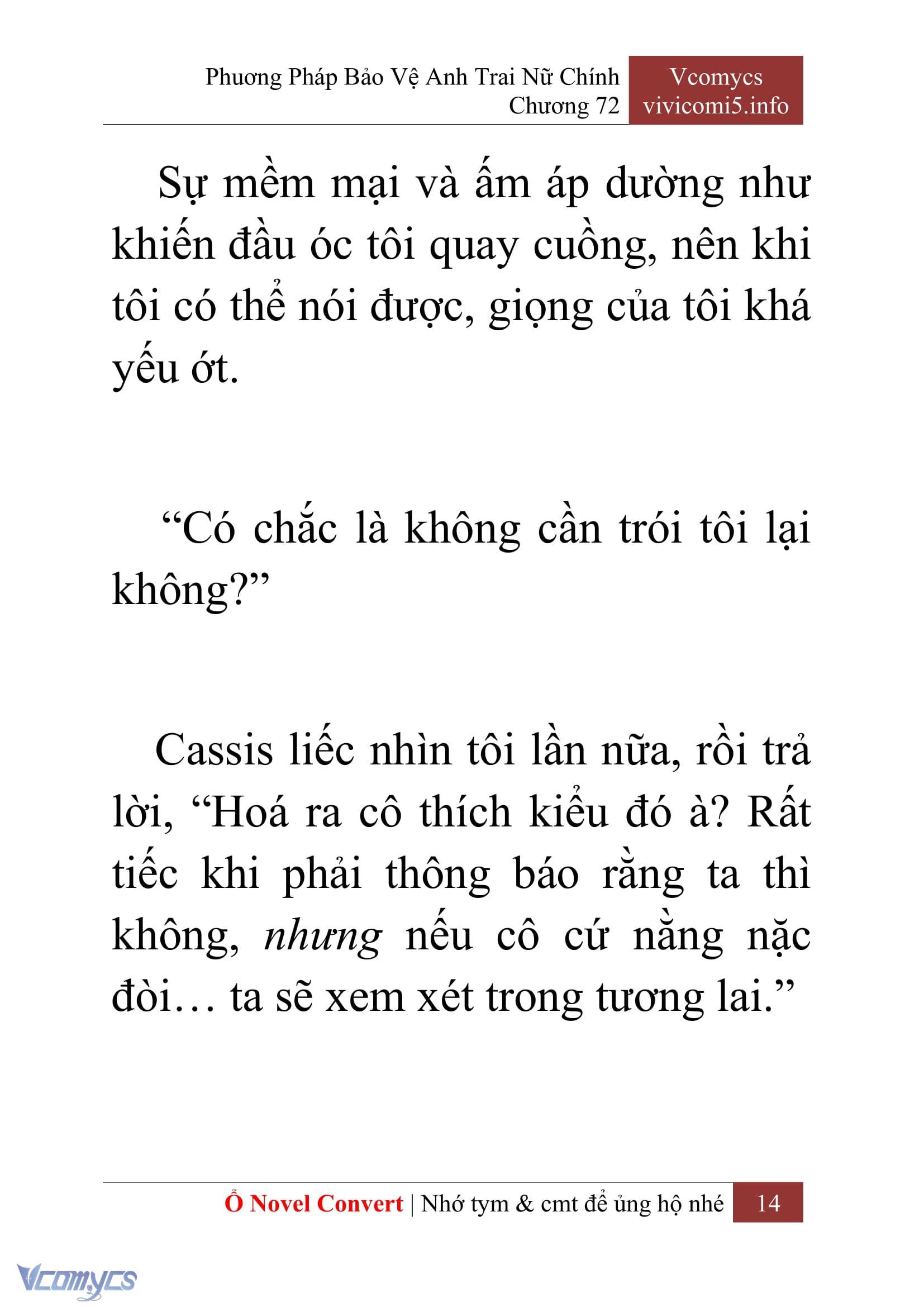 [Novel] Phương Pháp Bảo Vệ Anh Trai Nữ Chính Chap 72 - Trang 2