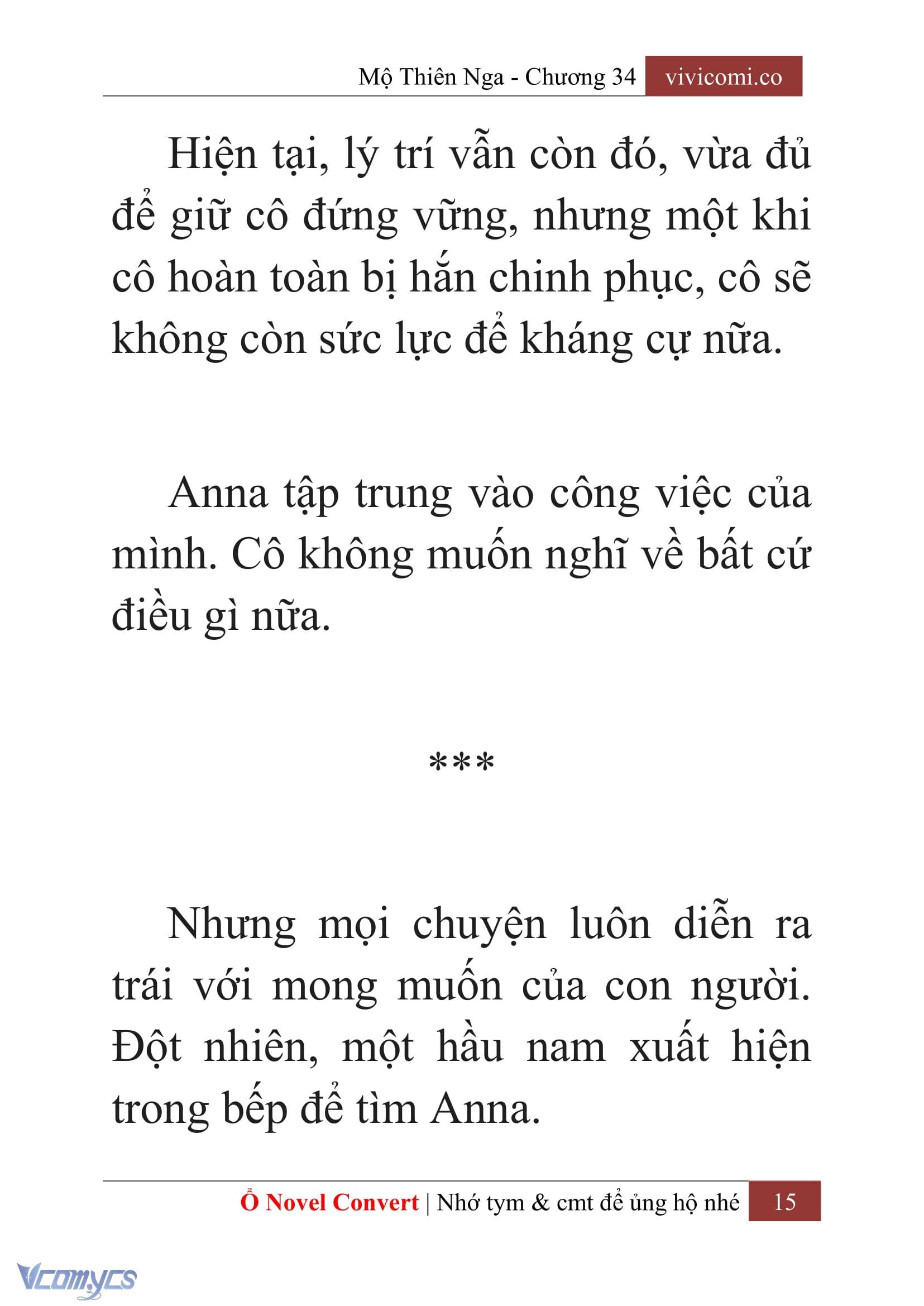 [Novel] Mộ Thiên Nga Chap 34 - Trang 2