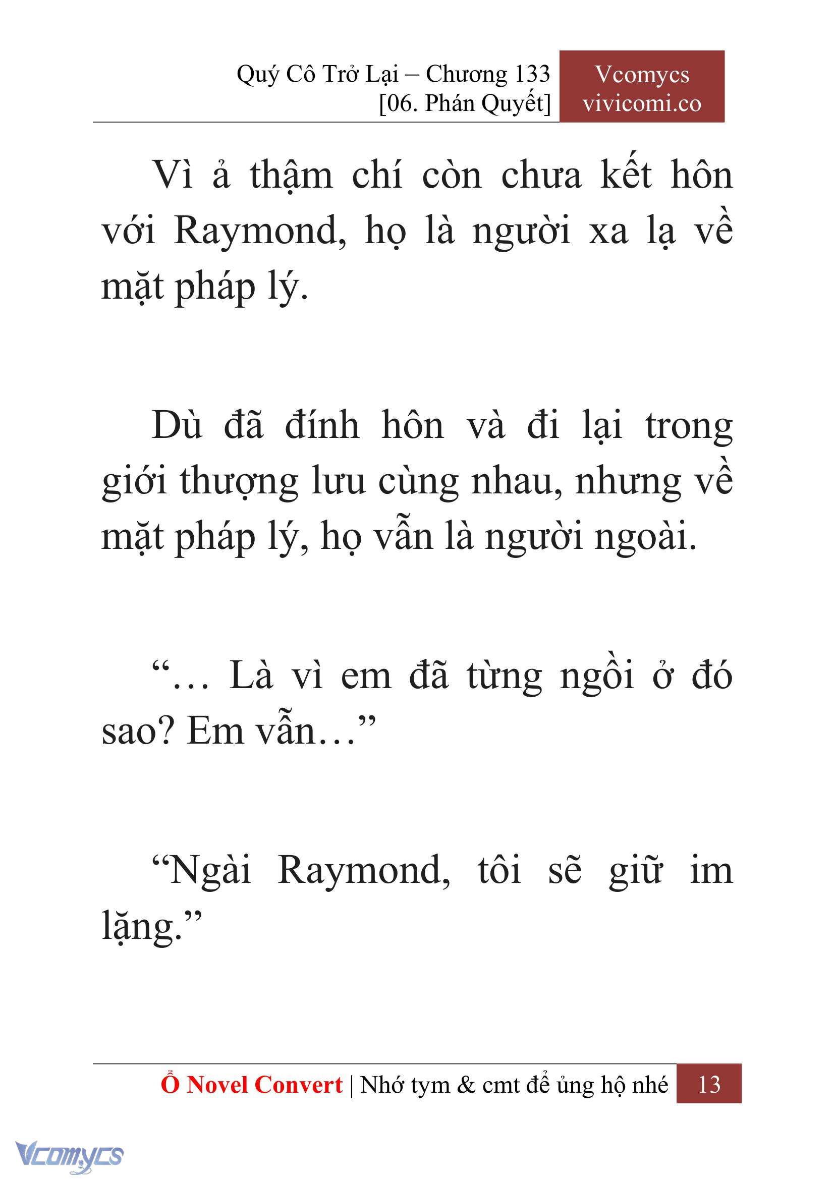 [Novel] Quý Cô Trở Lại Chap 133 - Next Chap 134