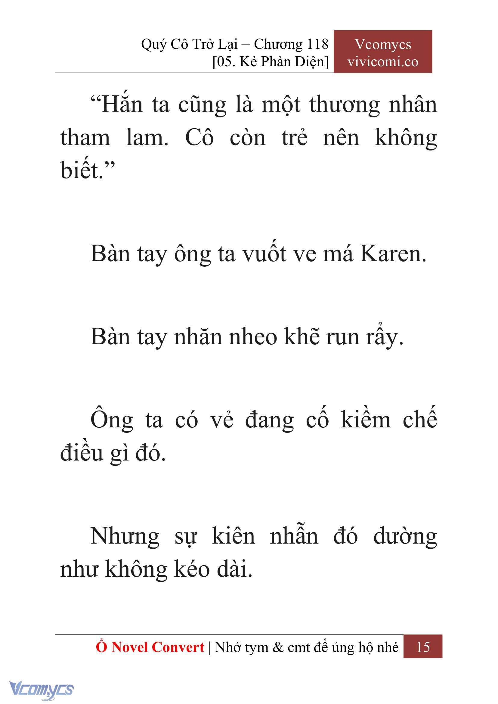 [Novel] Quý Cô Trở Lại Chap 118 - Next Chap 119