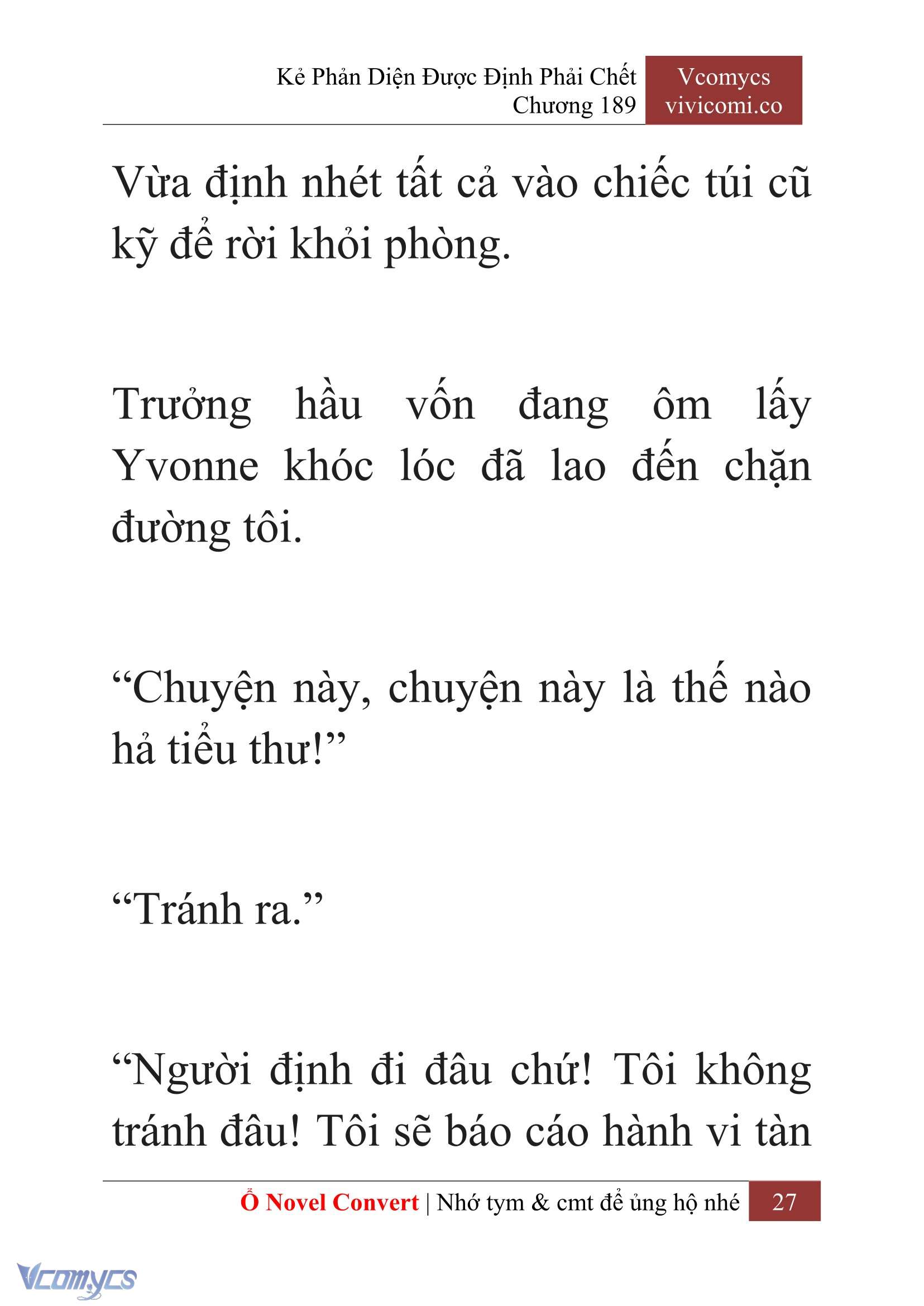 [Novel] Kẻ Phản Diện Được Định Phải Chết Chap 189 - Trang 2