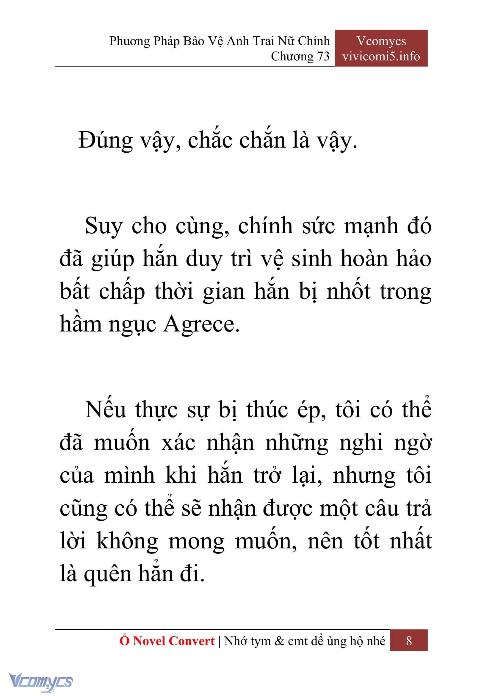[Novel] Phương Pháp Bảo Vệ Anh Trai Nữ Chính Chap 73 - Trang 2