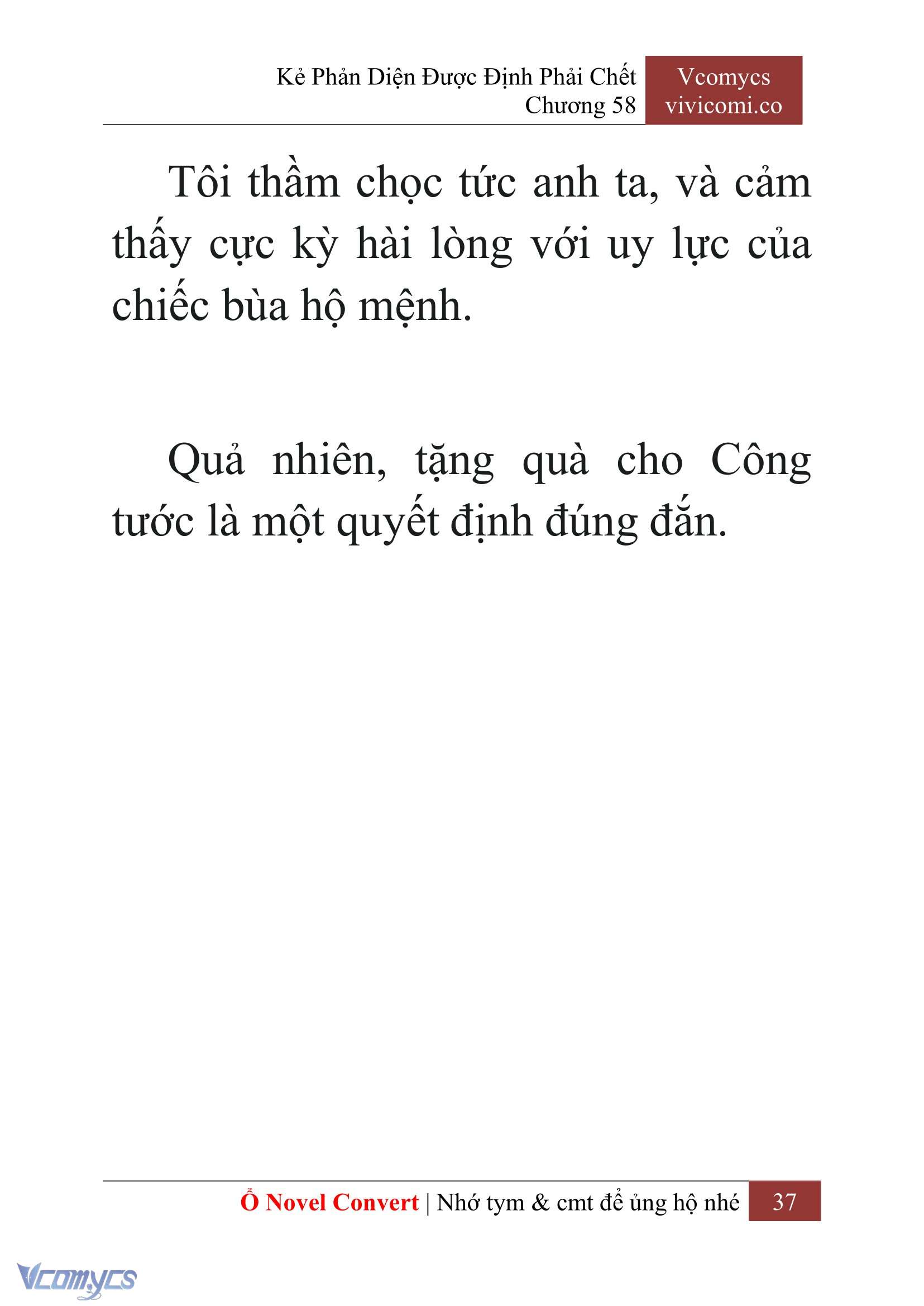 [Novel] Kẻ Phản Diện Được Định Phải Chết Chap 58 - Next Chap 59