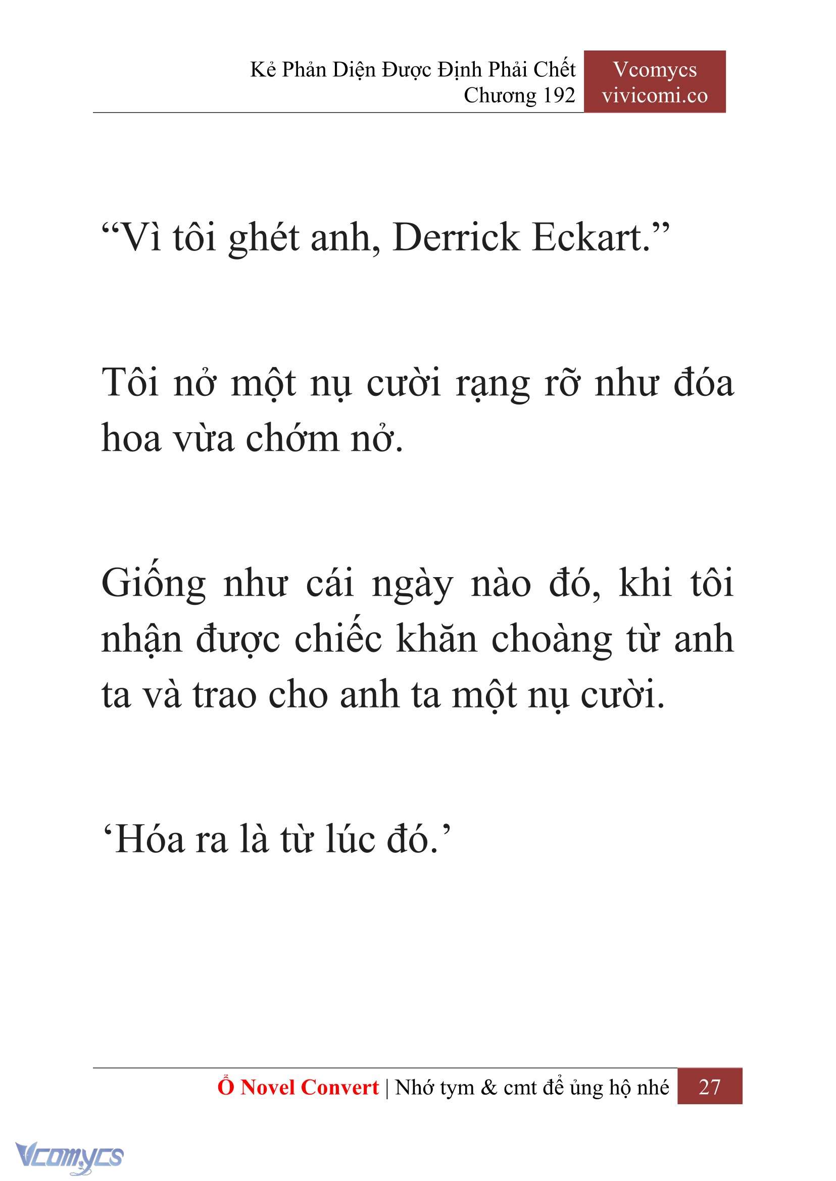 [Novel] Kẻ Phản Diện Được Định Phải Chết Chap 192 - Trang 2