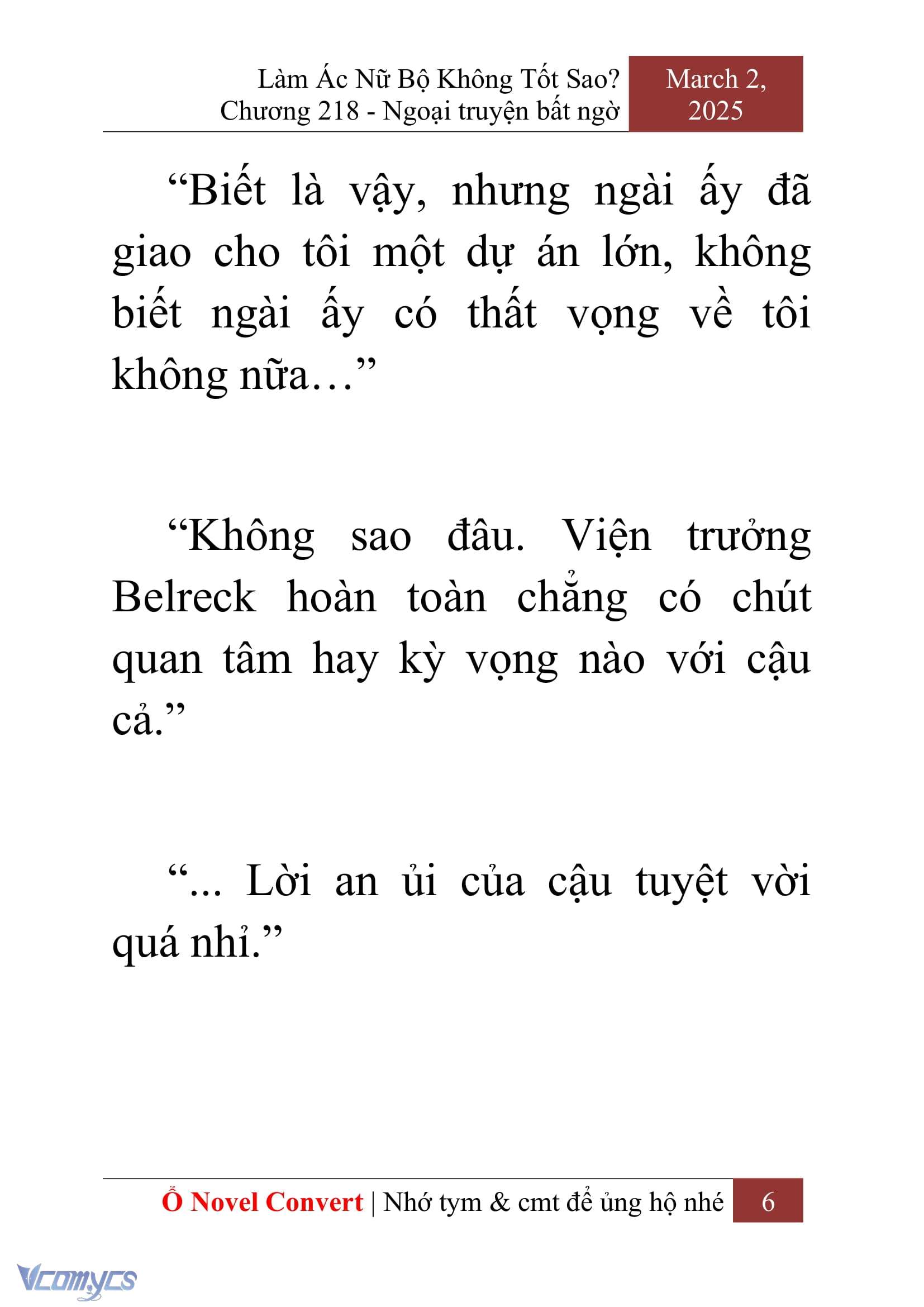 [Novel] Làm Ác Nữ Bộ Không Tốt Sao? Chap 218 - Trang 2