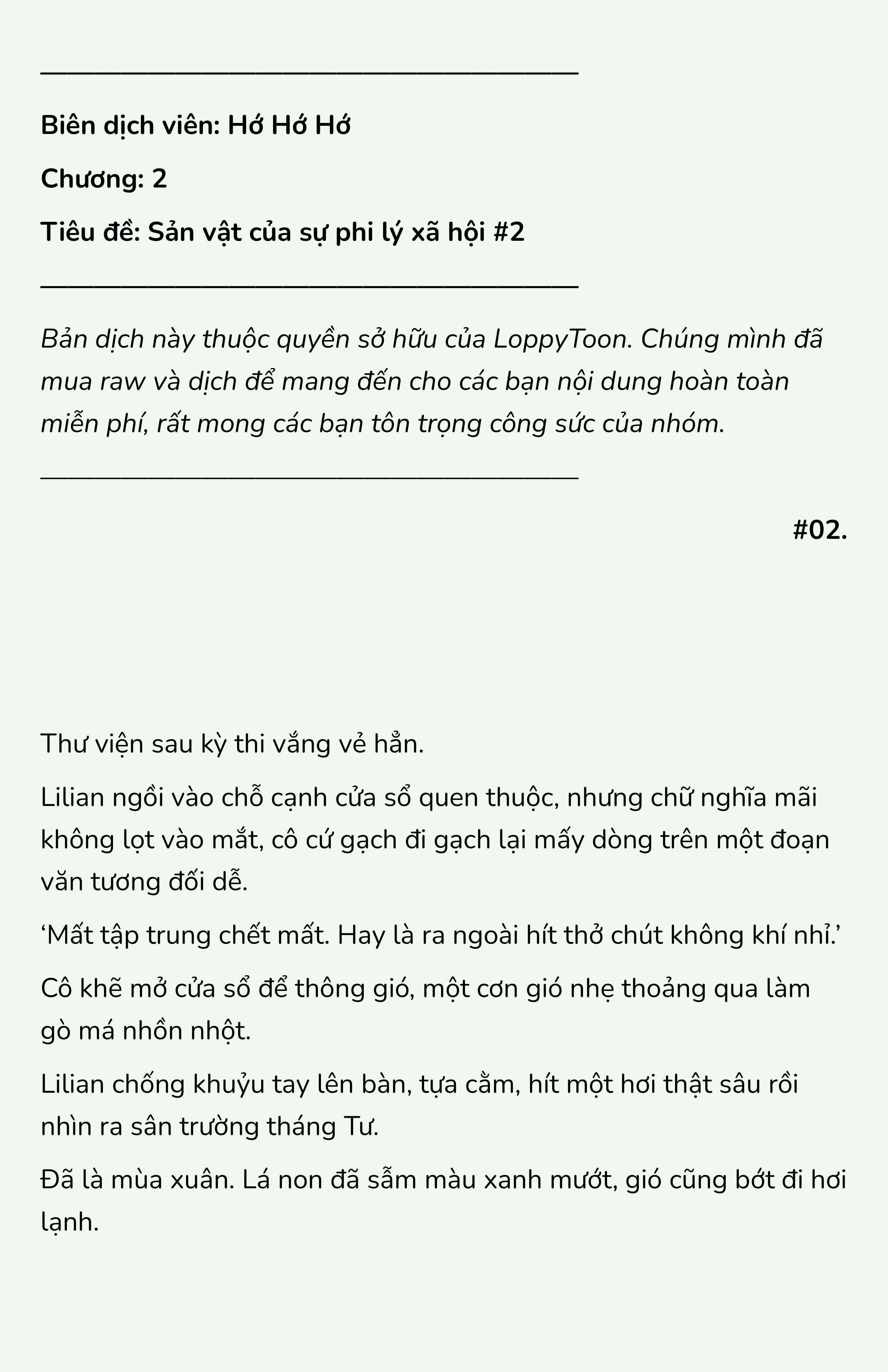 [Novel] Người Bạn Cùng Phòng Tâm Thần Của Tôi Chap 2 - Trang 2