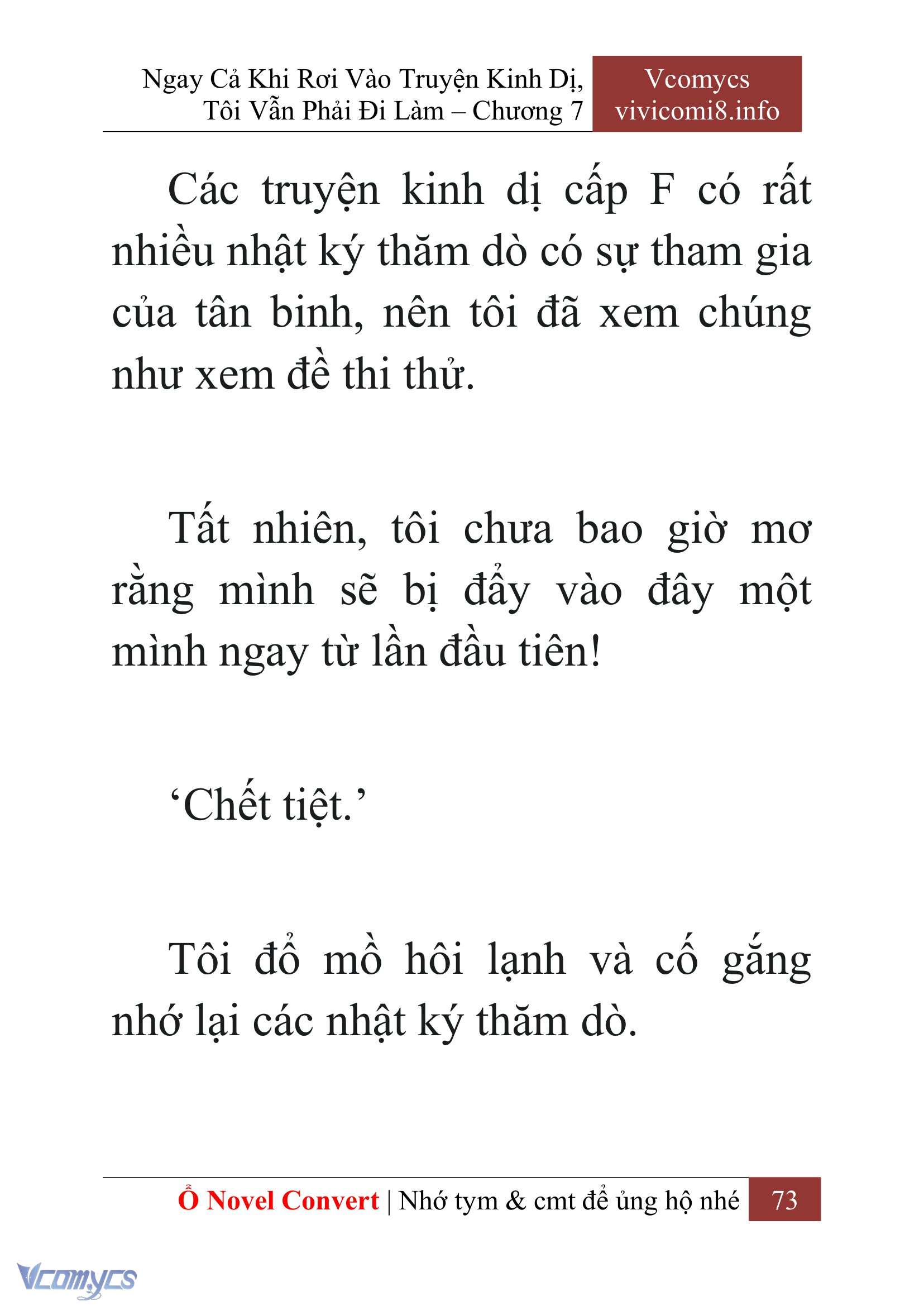 [Novel] Ngay Cả Khi Rơi Vào Truyện Kinh Dị, Tôi Vẫn Phải Đi Làm Chap 7 - Trang 2