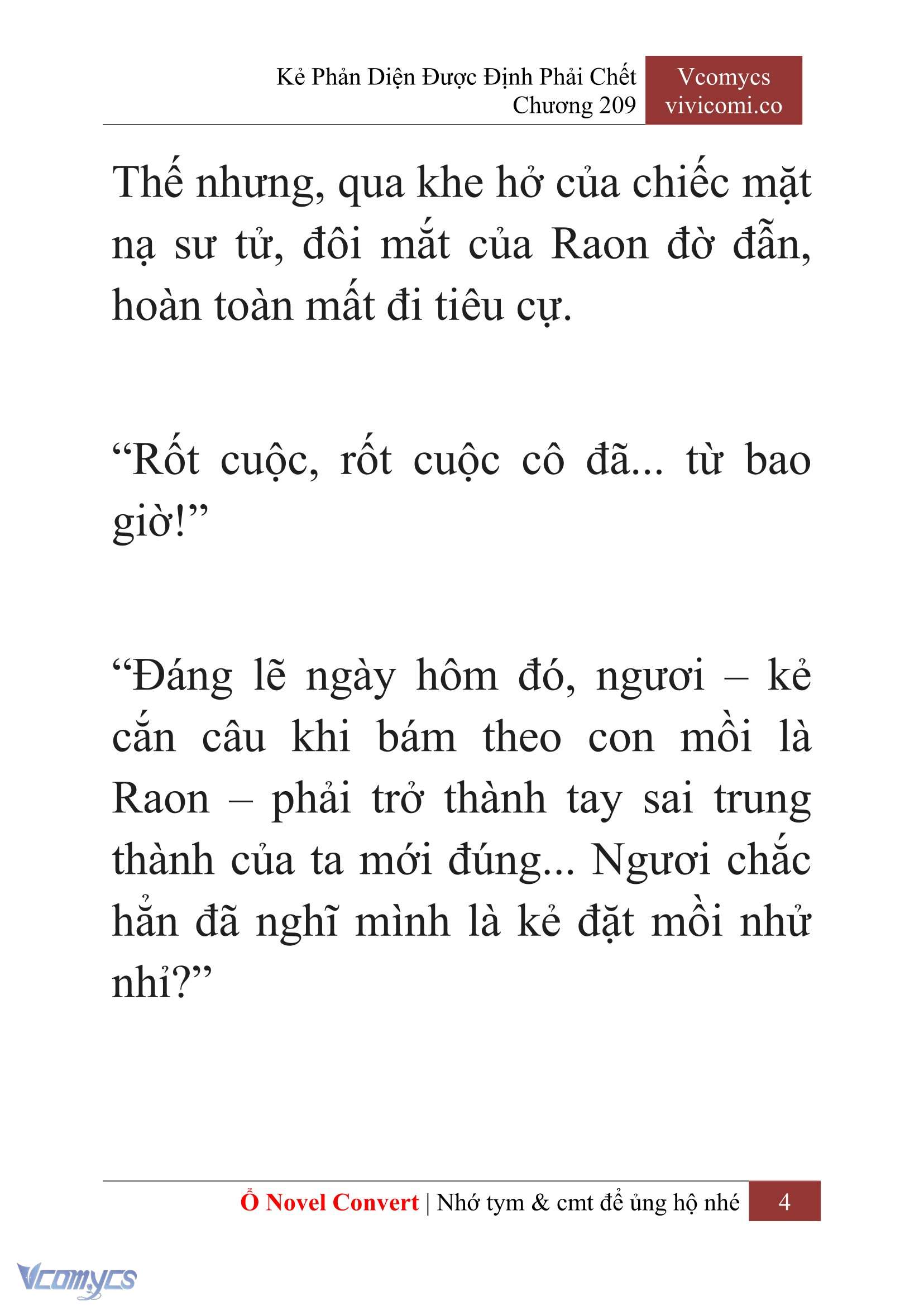 [Novel] Kẻ Phản Diện Được Định Phải Chết Chap 209 - Next Chap 210