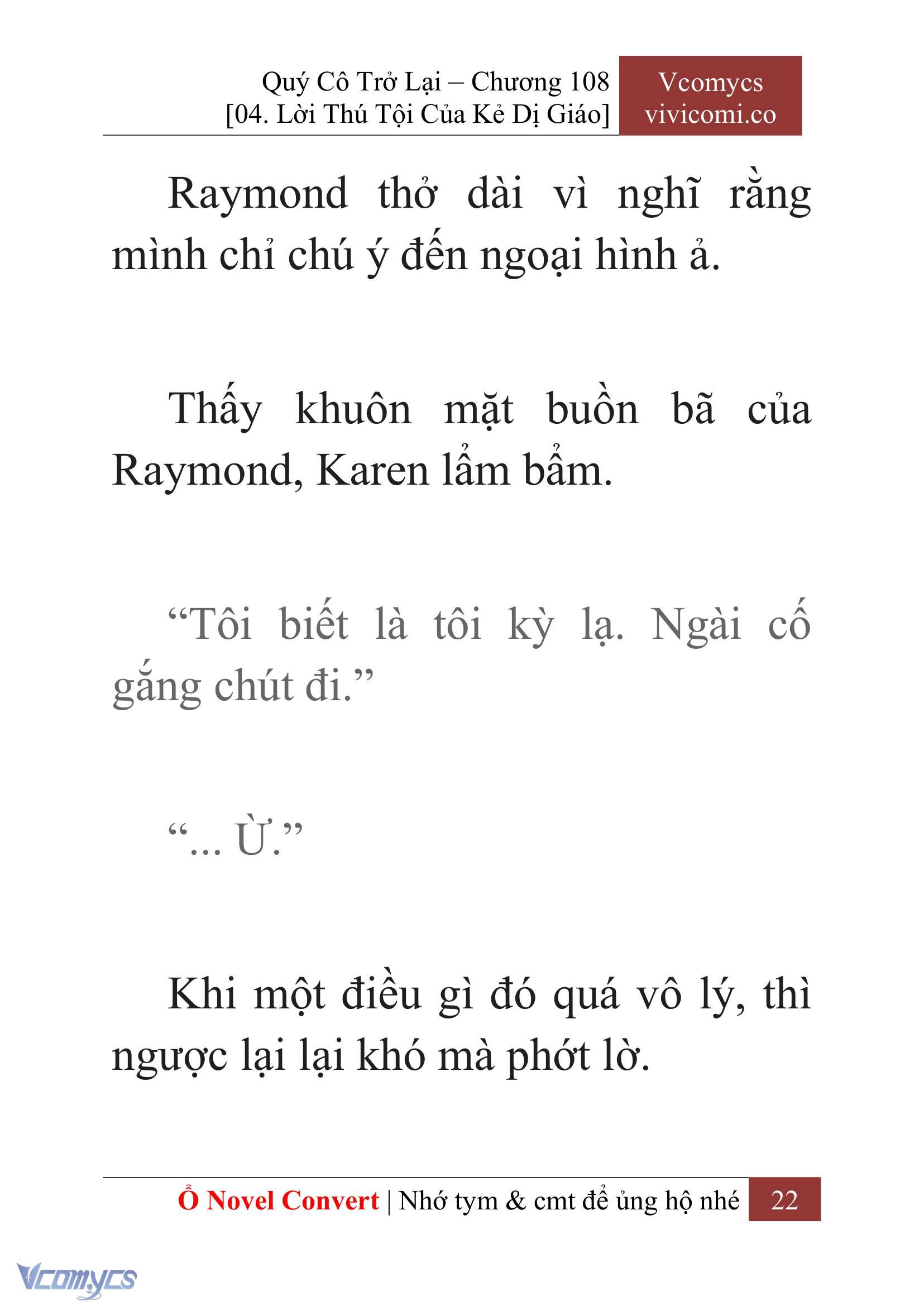 [Novel] Quý Cô Trở Lại Chap 108 - Trang 2