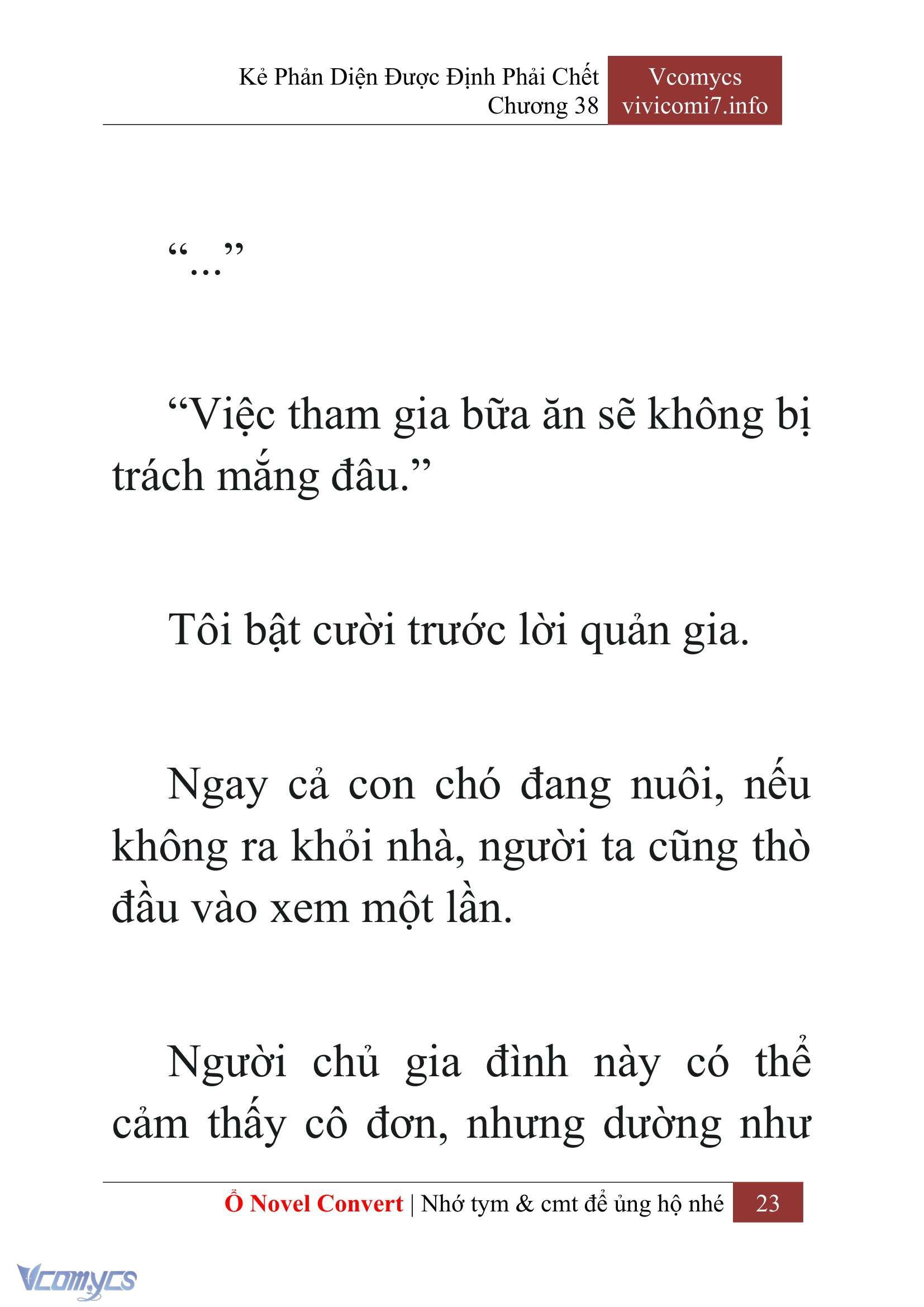 [Novel] Kẻ Phản Diện Được Định Phải Chết Chap 38 - Next Chap 39
