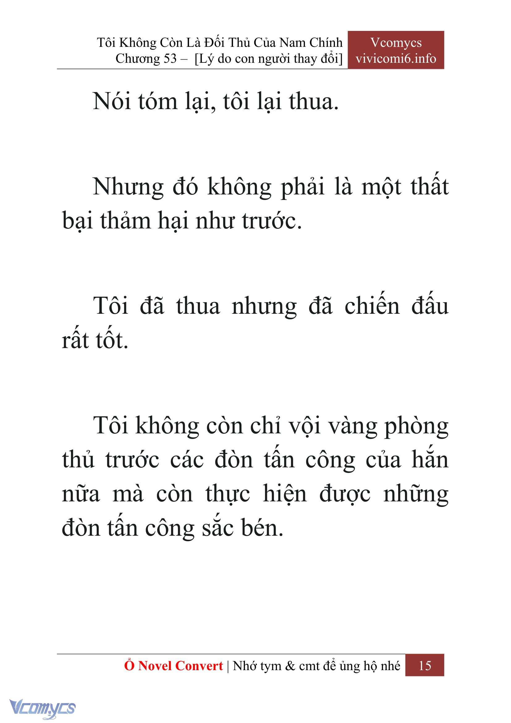 [Novel] Tôi Không Còn Là Đối Thủ Của Nam Chính Chap 53 - Trang 2
