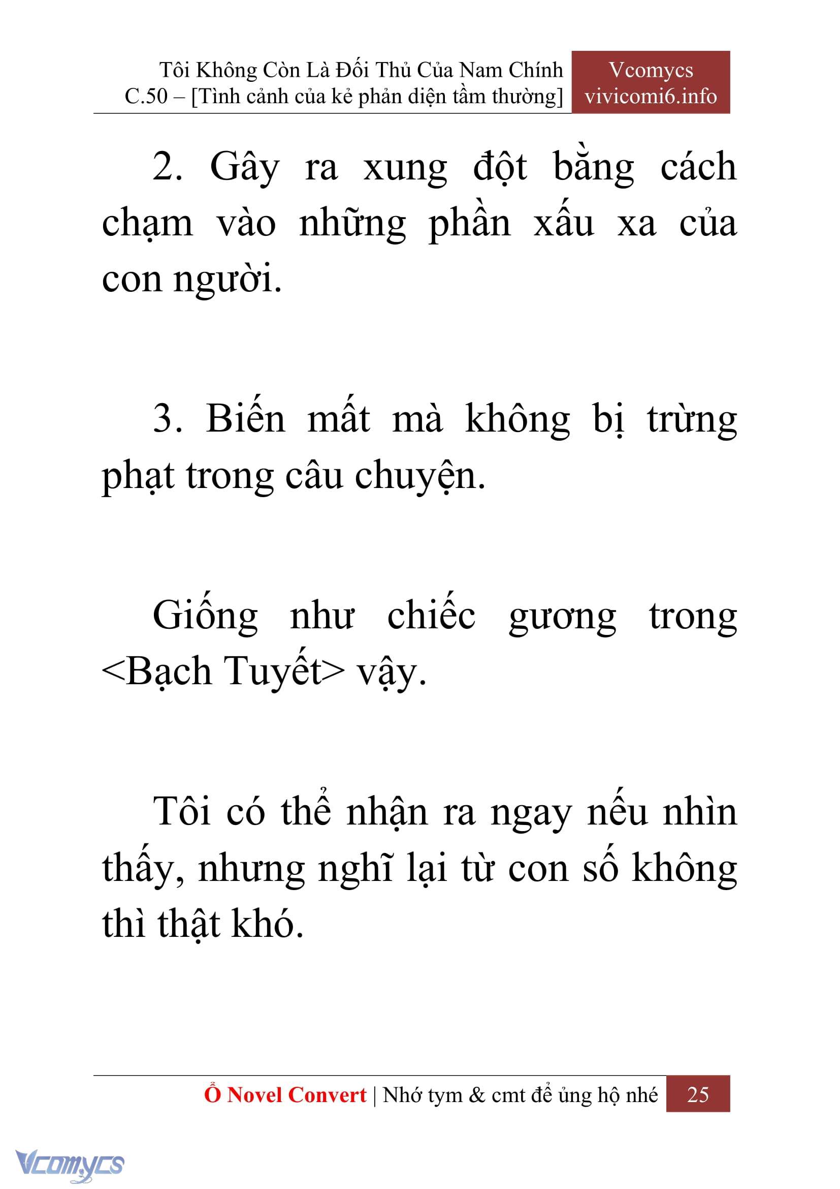 [Novel] Tôi Không Còn Là Đối Thủ Của Nam Chính Chap 50 - Trang 2