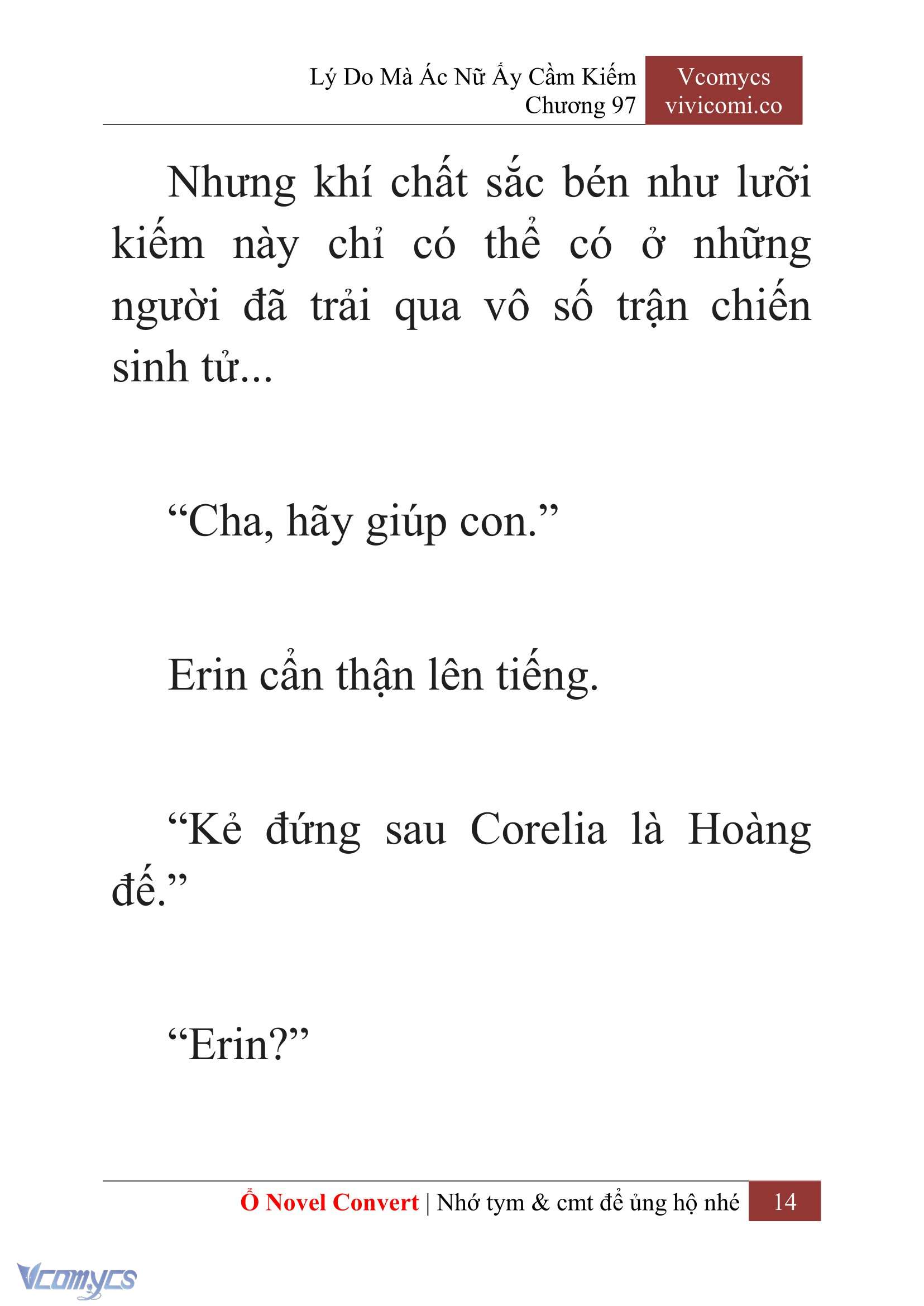 [Novel] Lý Do Mà Ác Nữ Ấy Cầm Kiếm Chap 97 - Next Chap 98