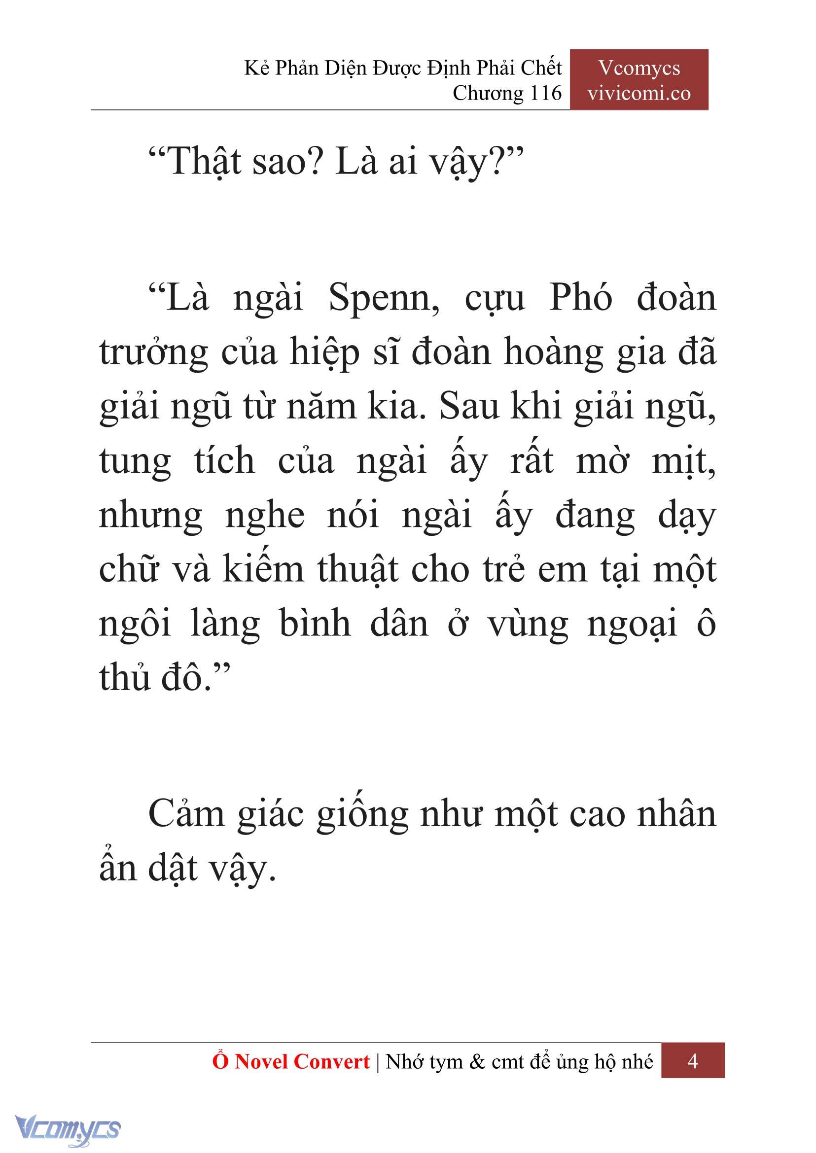 [Novel] Kẻ Phản Diện Được Định Phải Chết Chap 116 - Trang 2