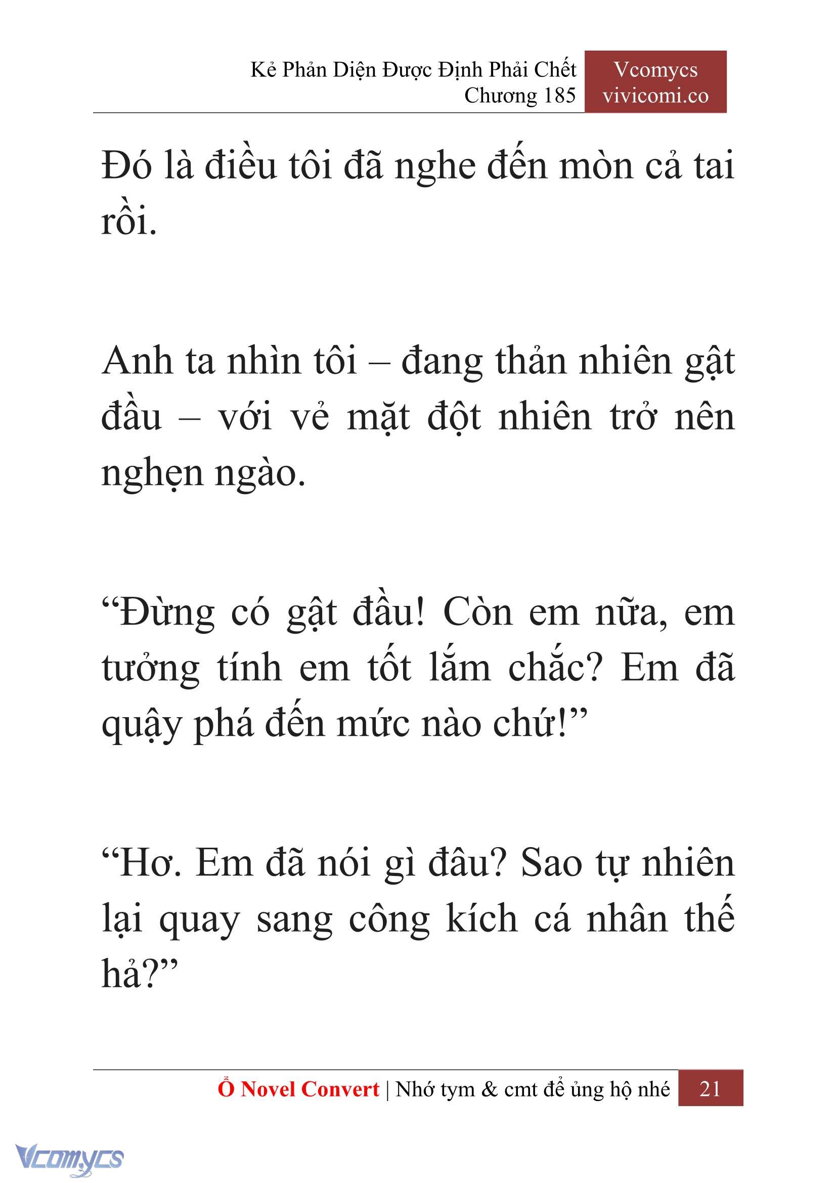 [Novel] Kẻ Phản Diện Được Định Phải Chết Chap 185 - Trang 2