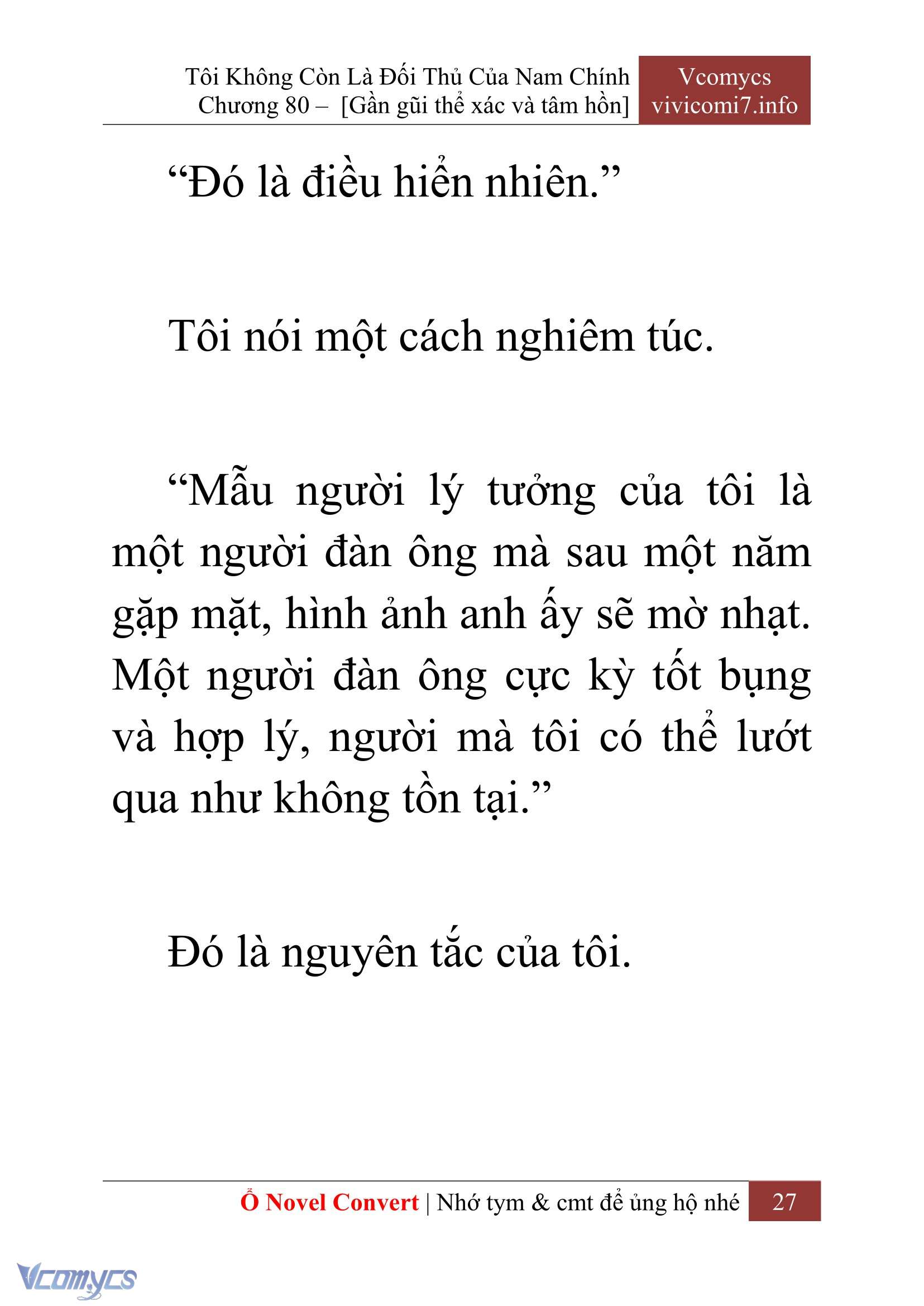 [Novel] Tôi Không Còn Là Đối Thủ Của Nam Chính Chap 80 - Trang 2
