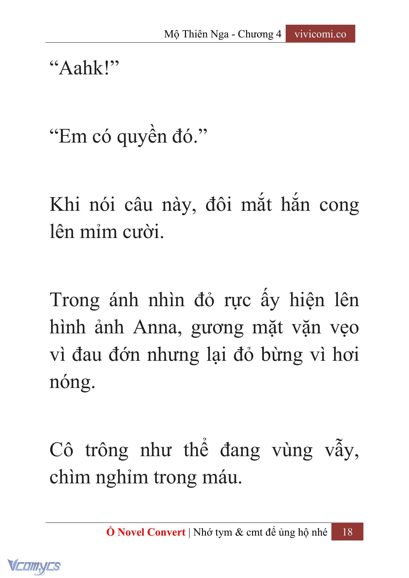 [Novel] Mộ Thiên Nga Chap 4 - Trang 2