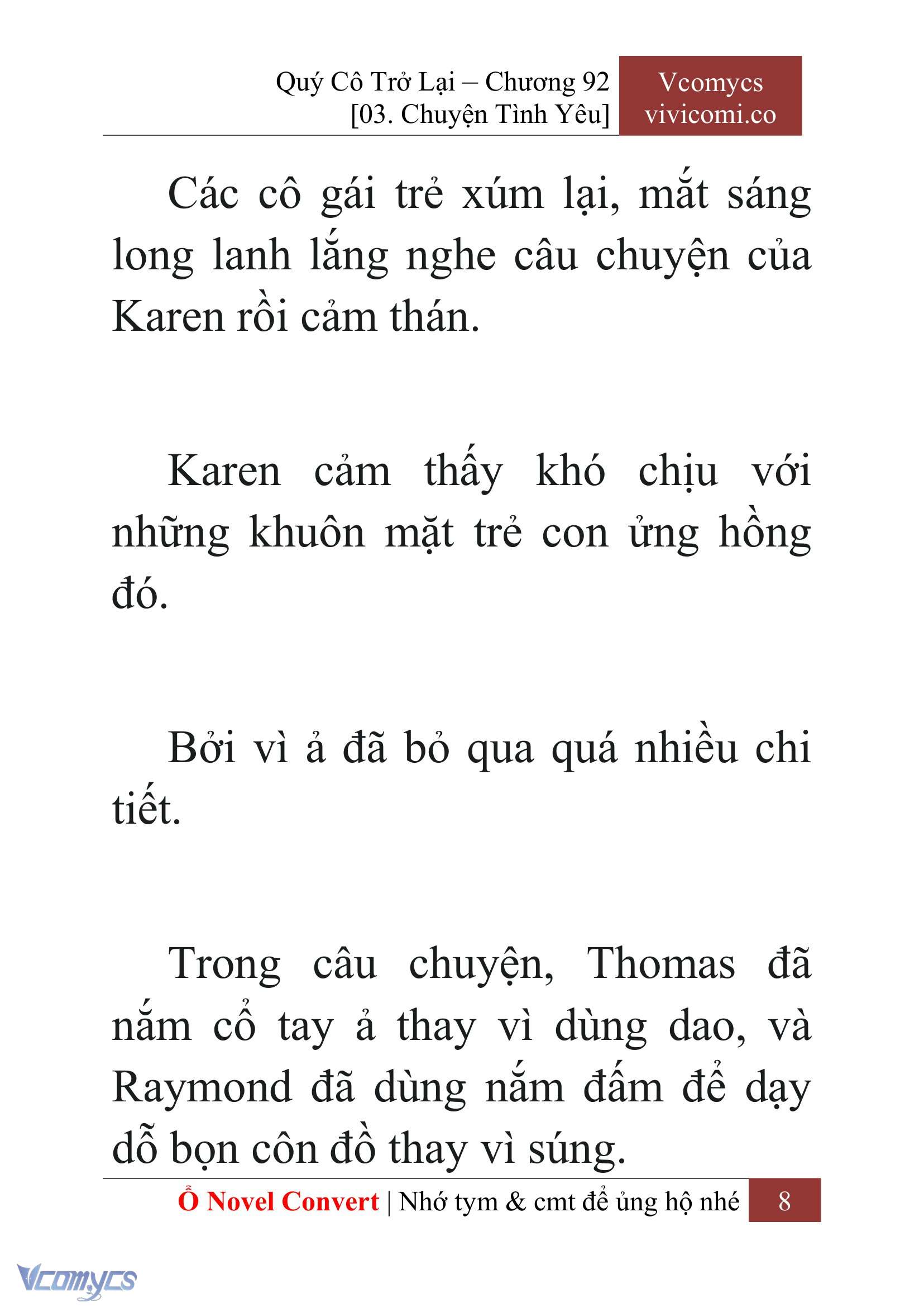 [Novel] Quý Cô Trở Lại Chap 92 - Trang 2