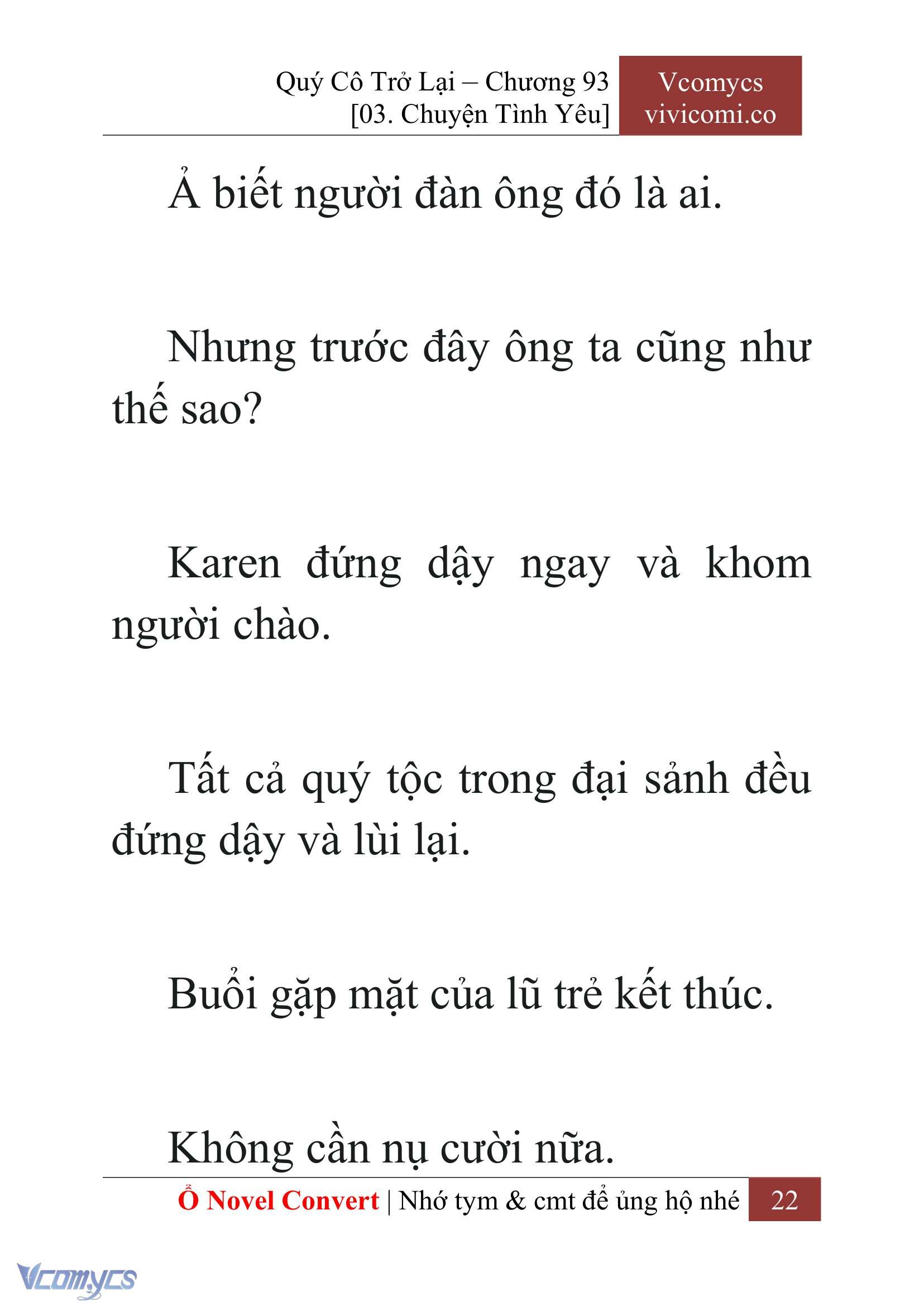 [Novel] Quý Cô Trở Lại Chap 93 - Trang 2