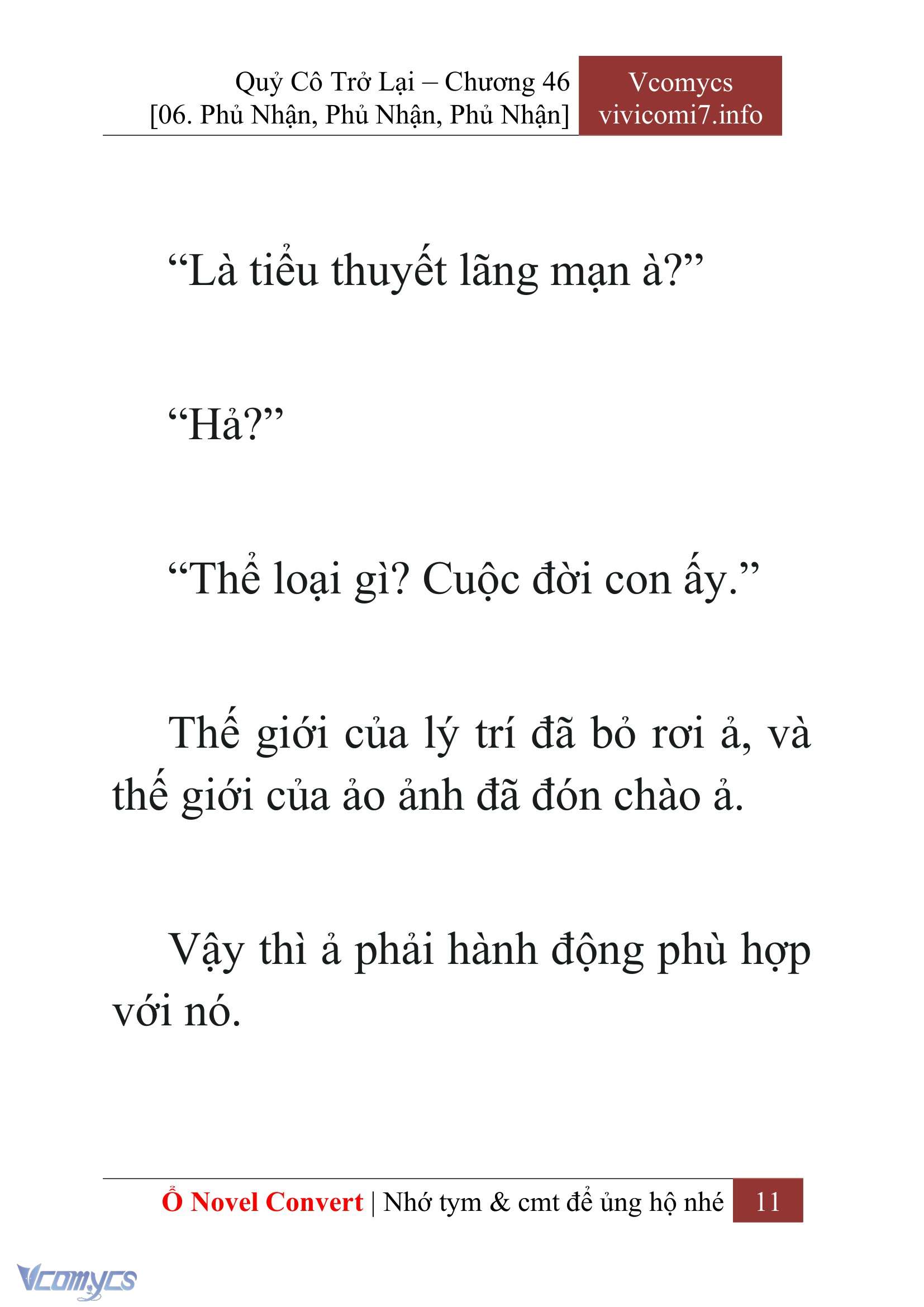 [Novel] Quý Cô Trở Lại Chap 46 - Trang 2