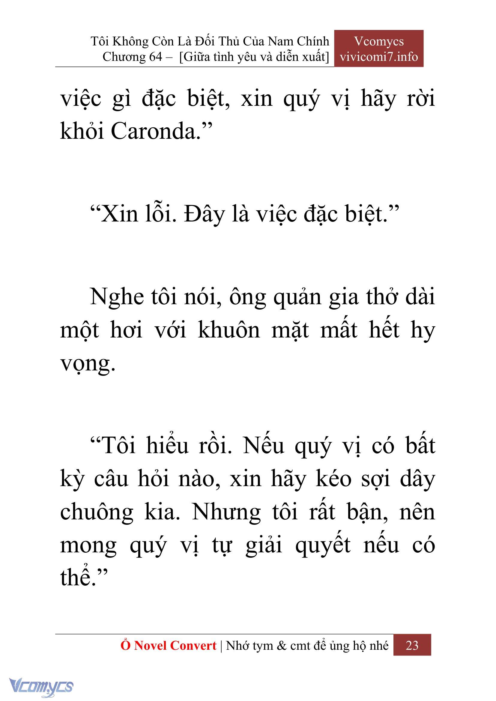 [Novel] Tôi Không Còn Là Đối Thủ Của Nam Chính Chap 64 - Trang 2