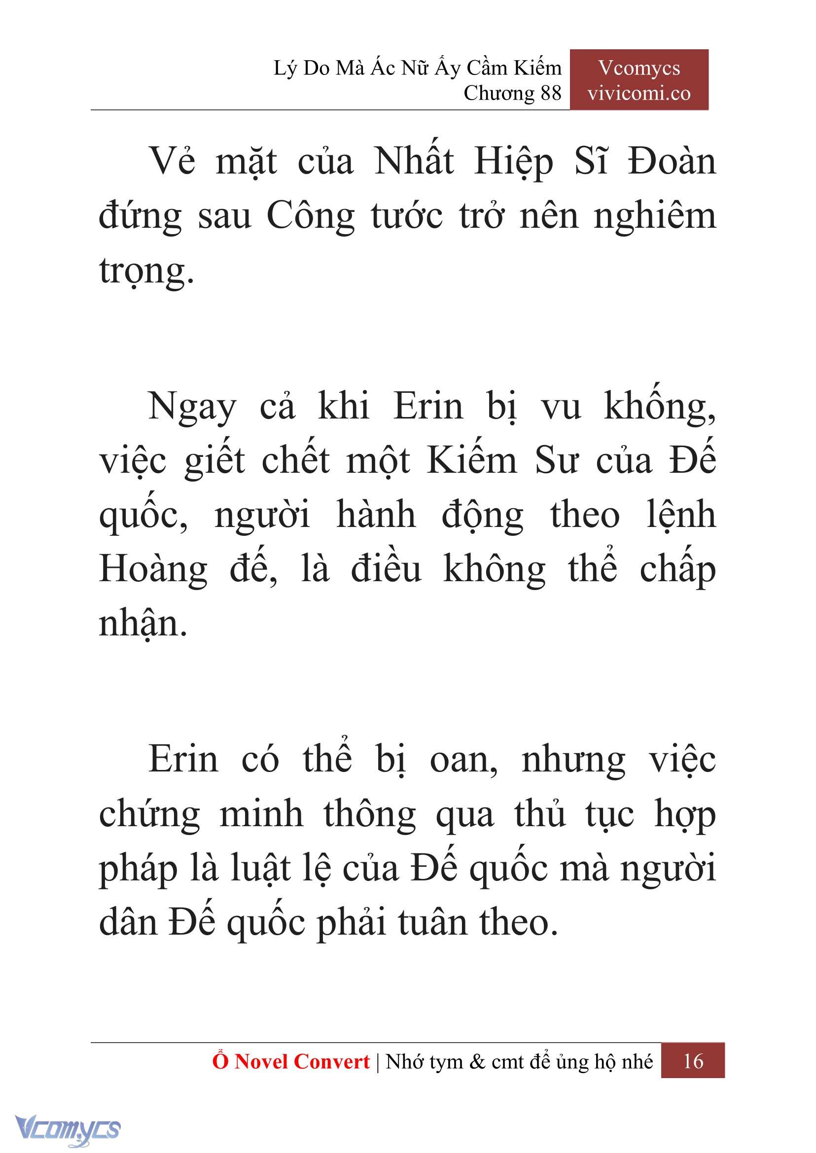 [Novel] Lý Do Mà Ác Nữ Ấy Cầm Kiếm Chap 88 - Next Chap 89