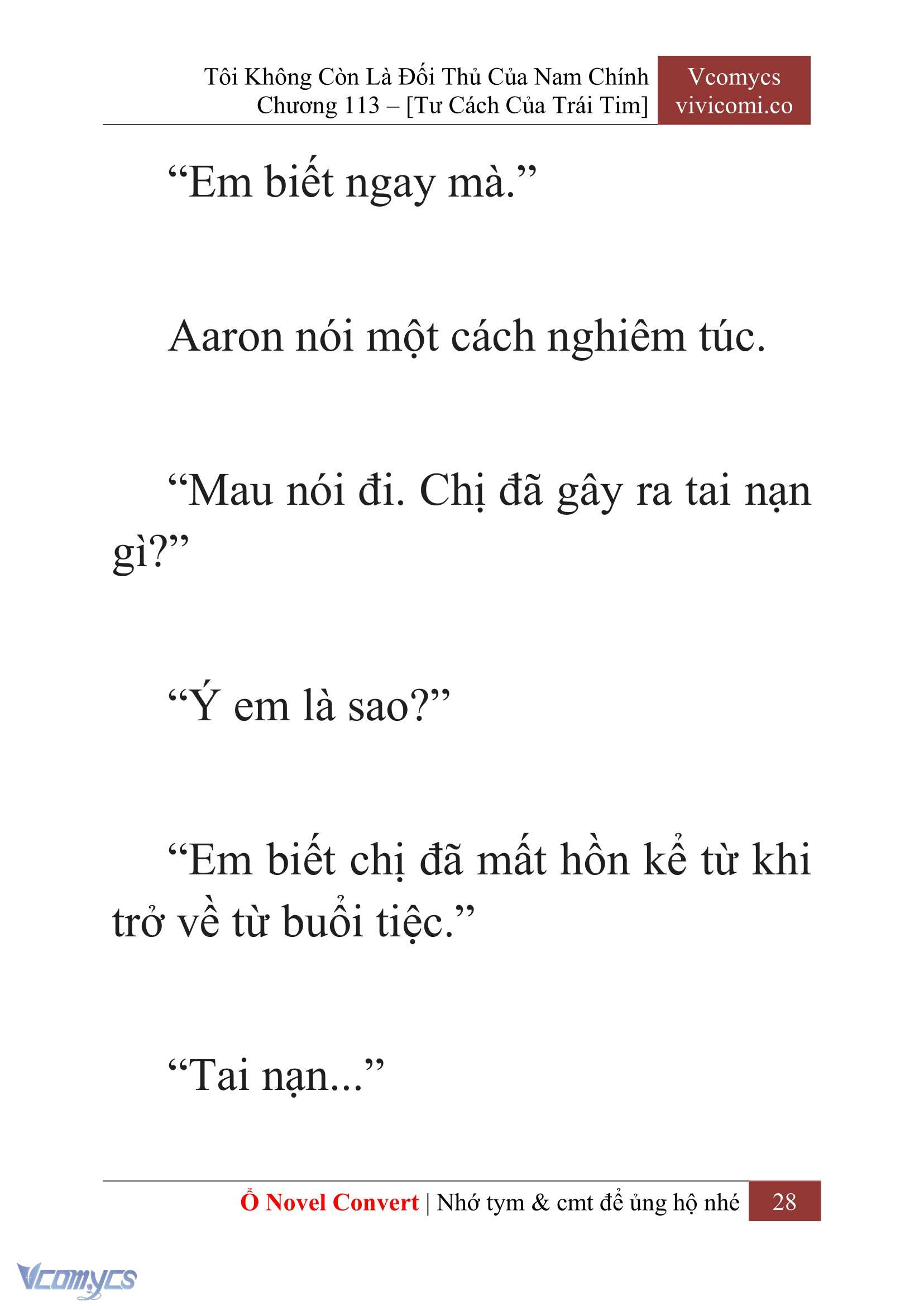 [Novel] Tôi Không Còn Là Đối Thủ Của Nam Chính Chap 113 - Trang 2