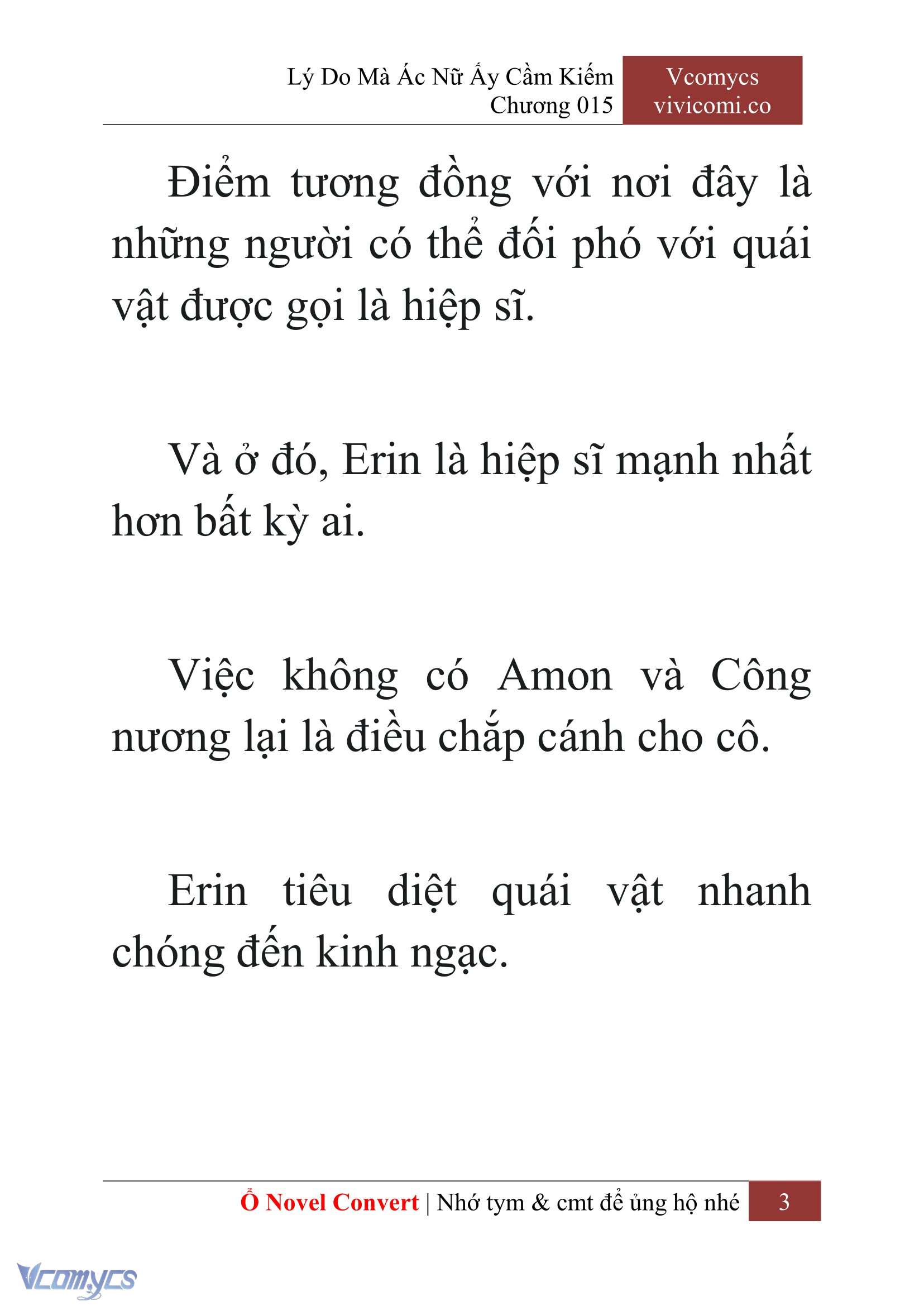 [Novel] Lý Do Mà Ác Nữ Ấy Cầm Kiếm Chap 15 - Trang 2