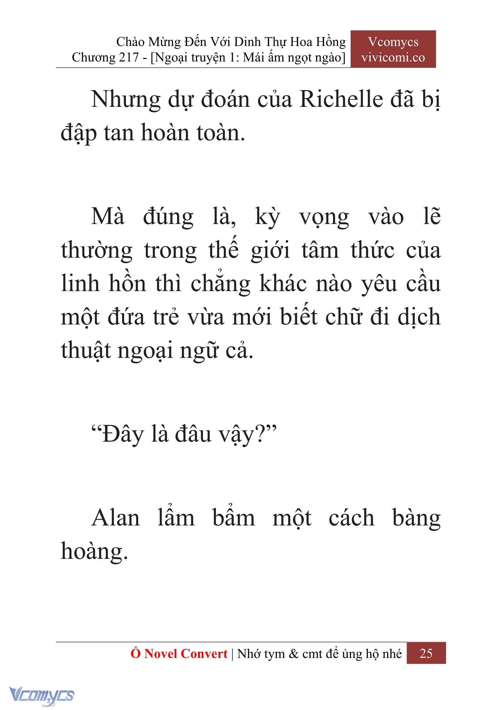 [Novel] Chào Mừng Đến Với Dinh Thự Hoa Hồng Chap 217 - Trang 2