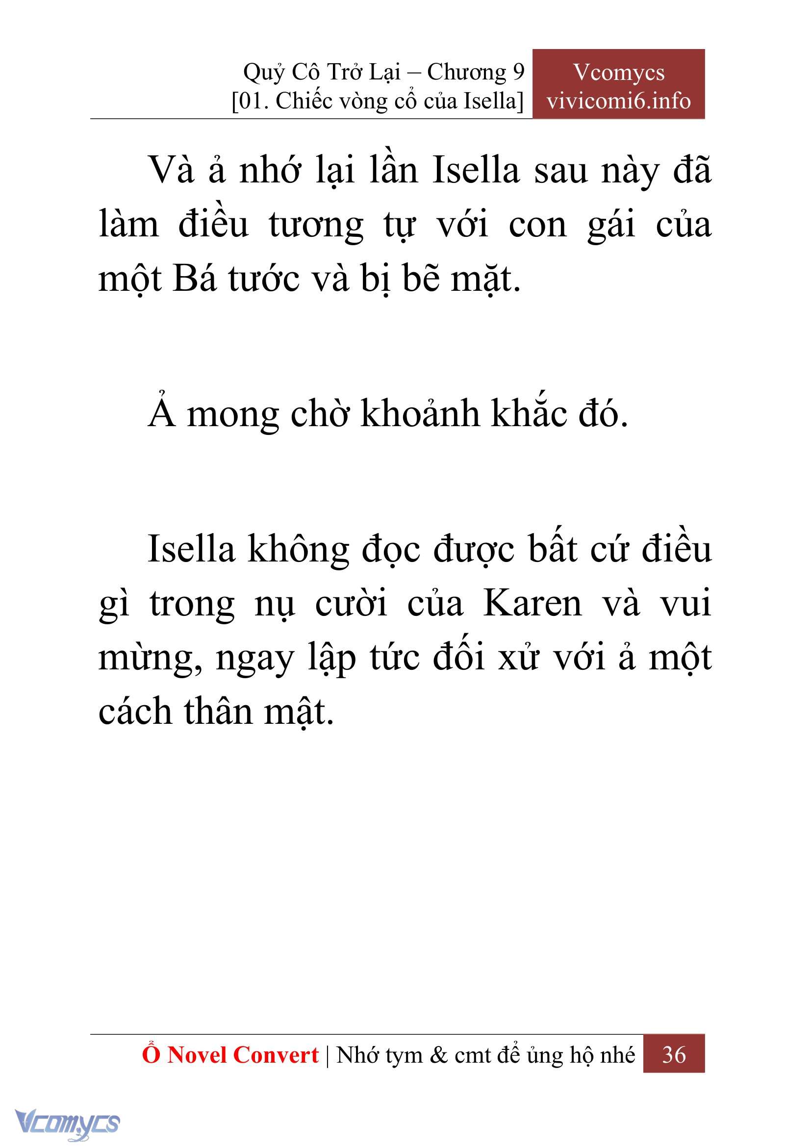 [Novel] Quý Cô Trở Lại Chap 9 - Trang 2