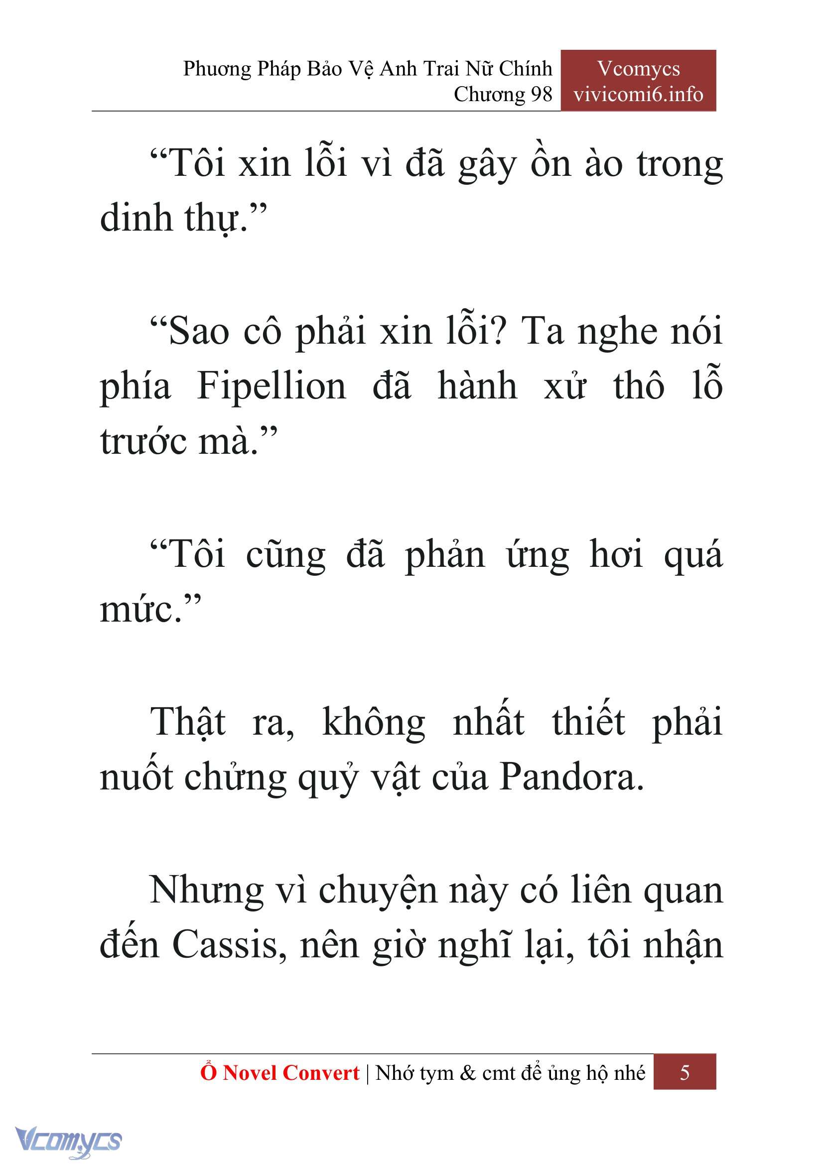 [Novel] Phương Pháp Bảo Vệ Anh Trai Nữ Chính Chap 98 - Trang 2