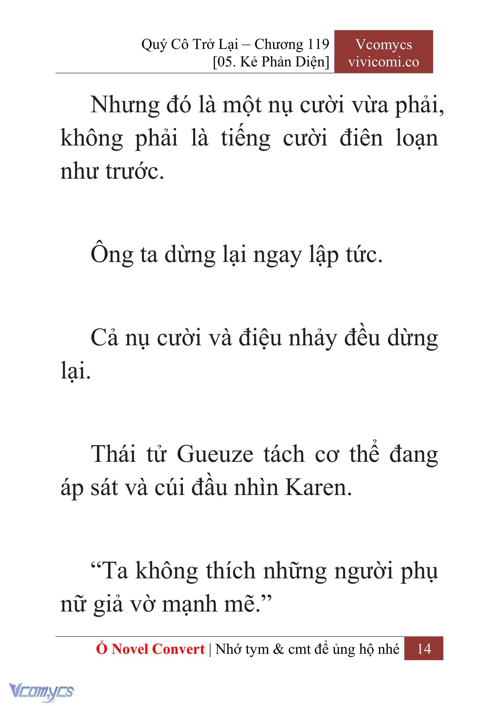 [Novel] Quý Cô Trở Lại Chap 119 - Trang 2