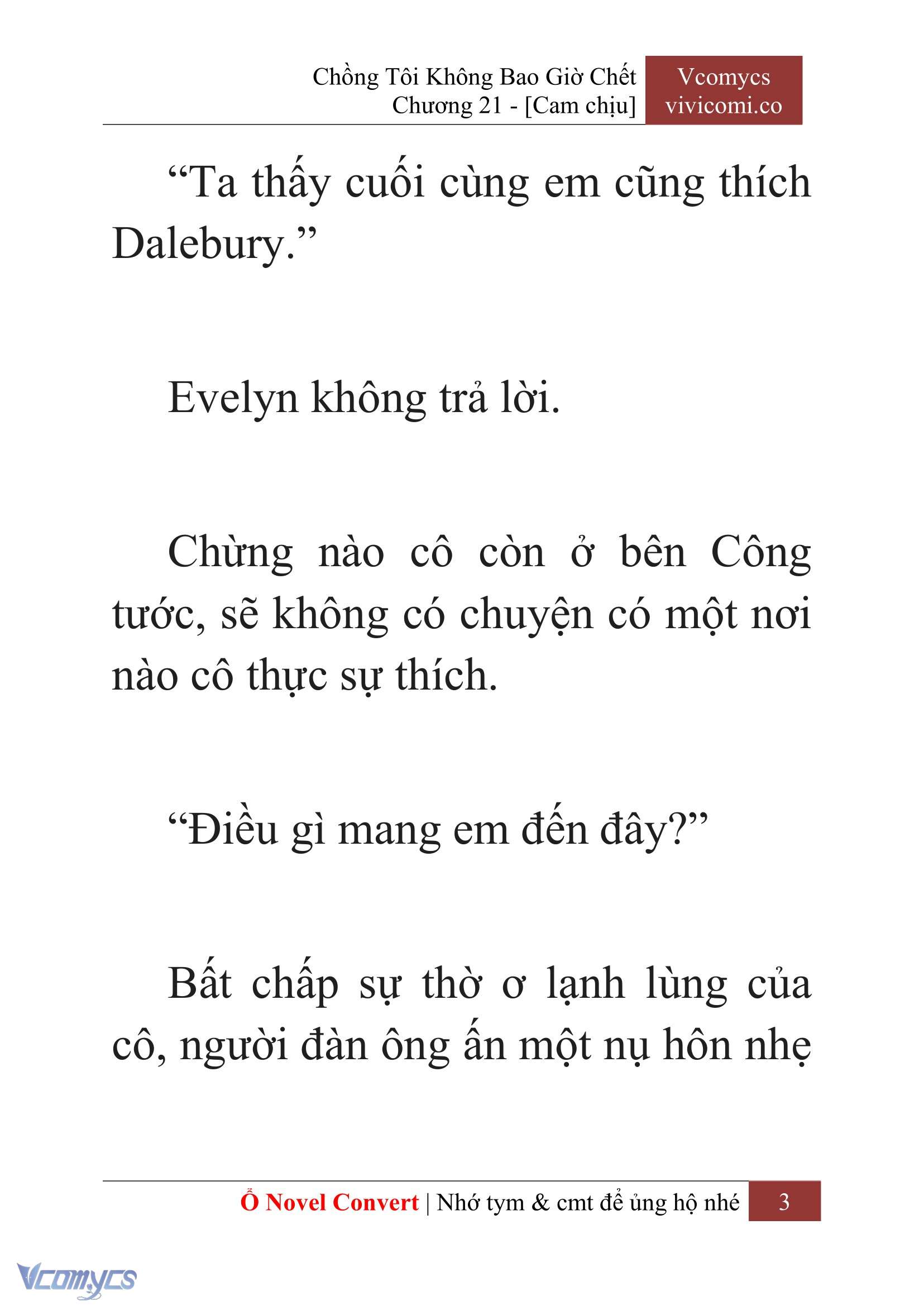 [Novel] Chồng Tôi Không Bao Giờ Chết Chap 21 - Trang 2