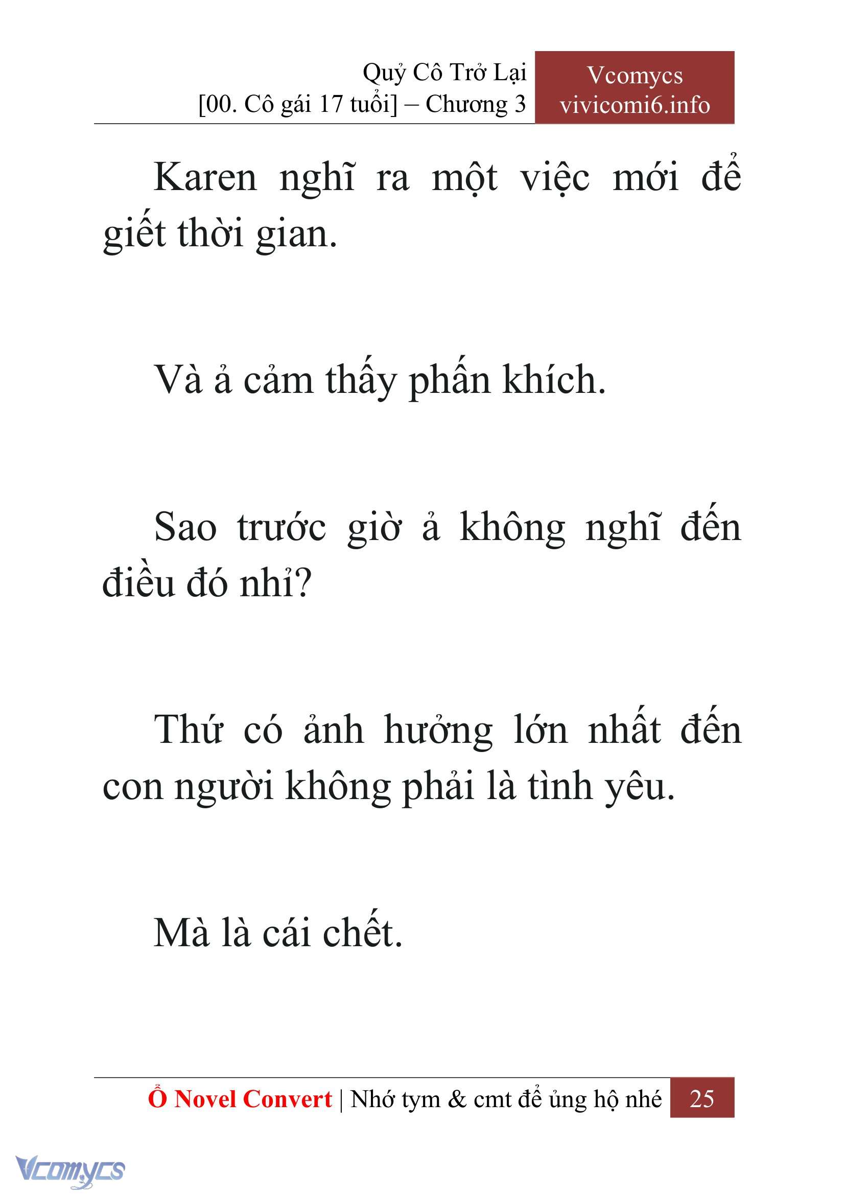 [Novel] Quý Cô Trở Lại Chap 3 - Trang 2