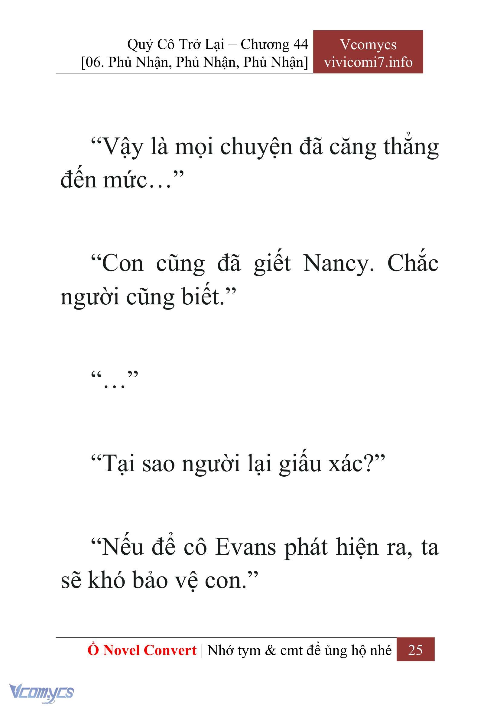 [Novel] Quý Cô Trở Lại Chap 44 - Trang 2