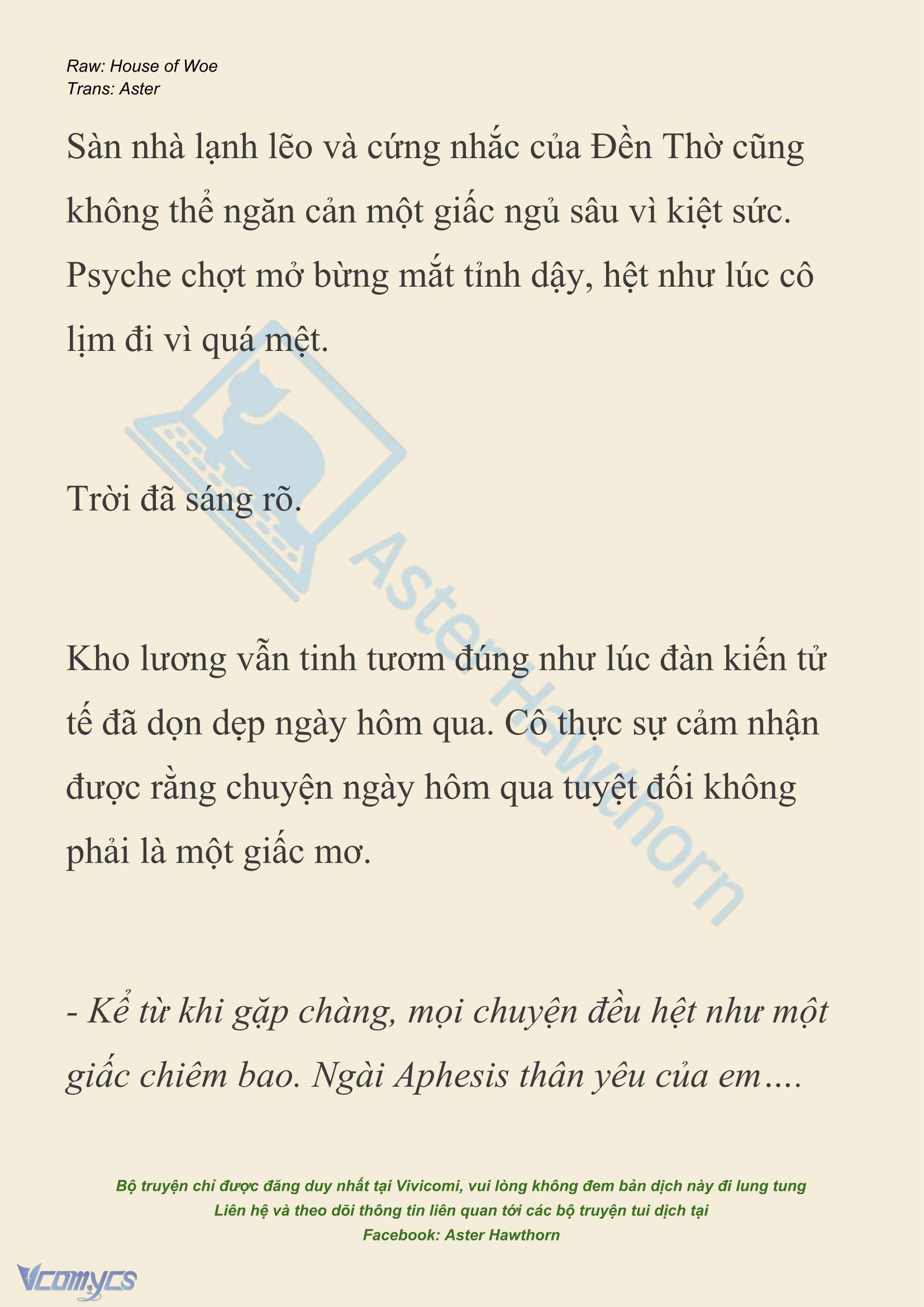 [NOVEL] Dành Cho Các Nữ Thần: Dành cho Psyche Chap 42 - Trang 2